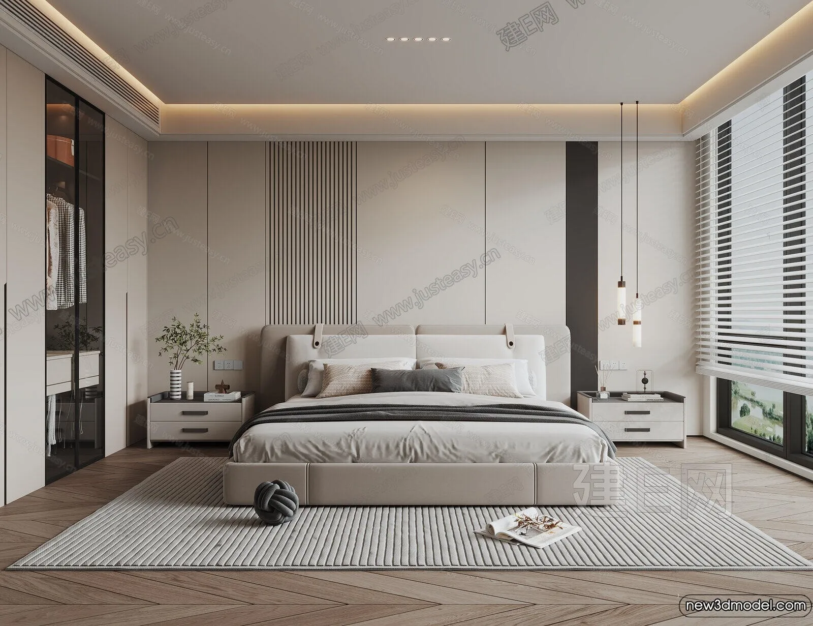 Bedroom - 3D Interior Scenes - Modern Style - 3D Models - 079