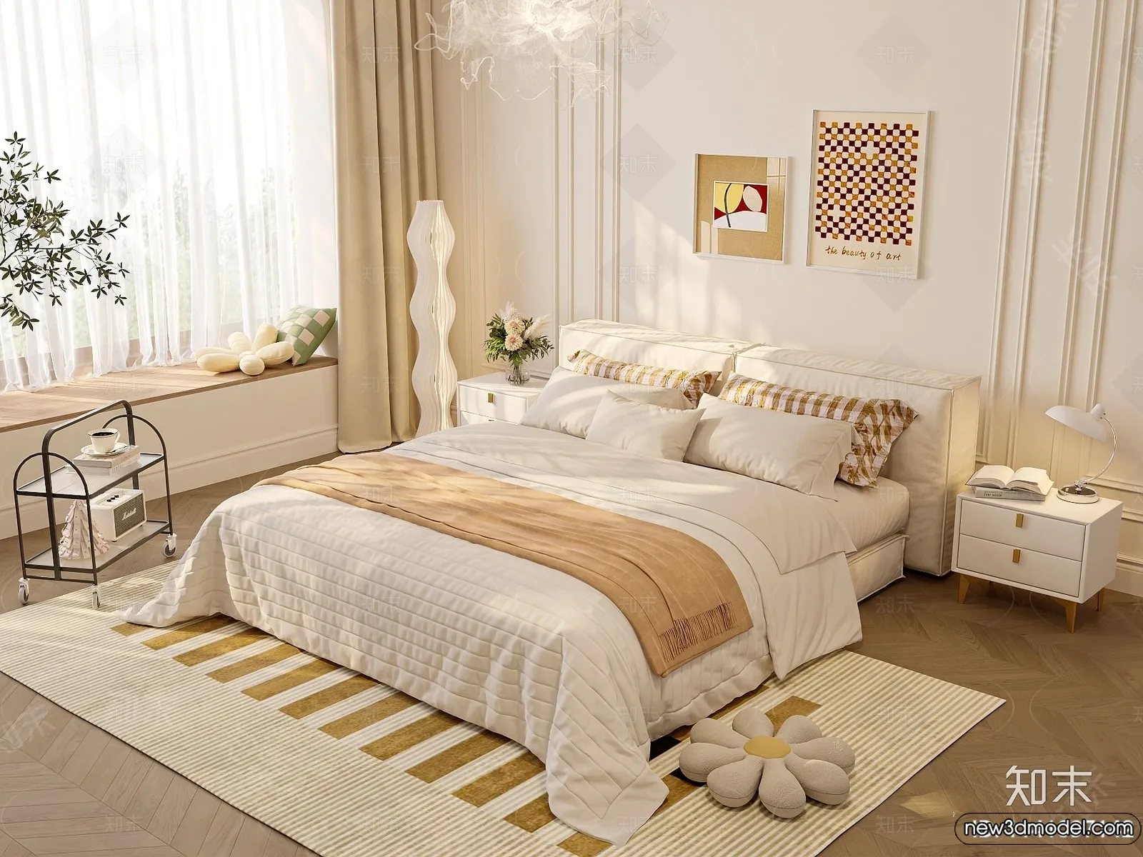 Bedroom - 3D Interior Scenes - Modern Style - 3D Models - 081
