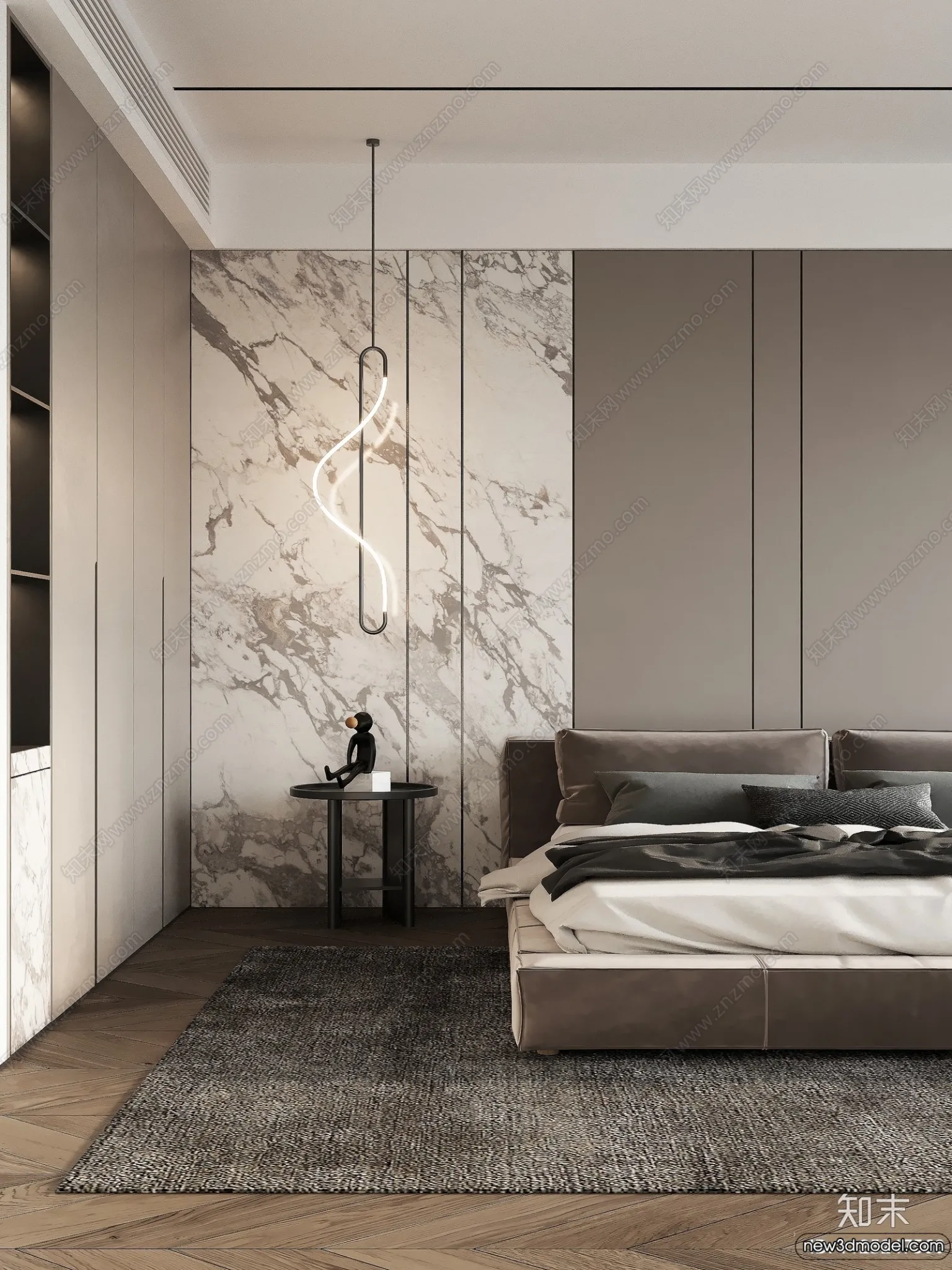 Bedroom - 3D Interior Scenes - Modern Style - 3D Models - 084