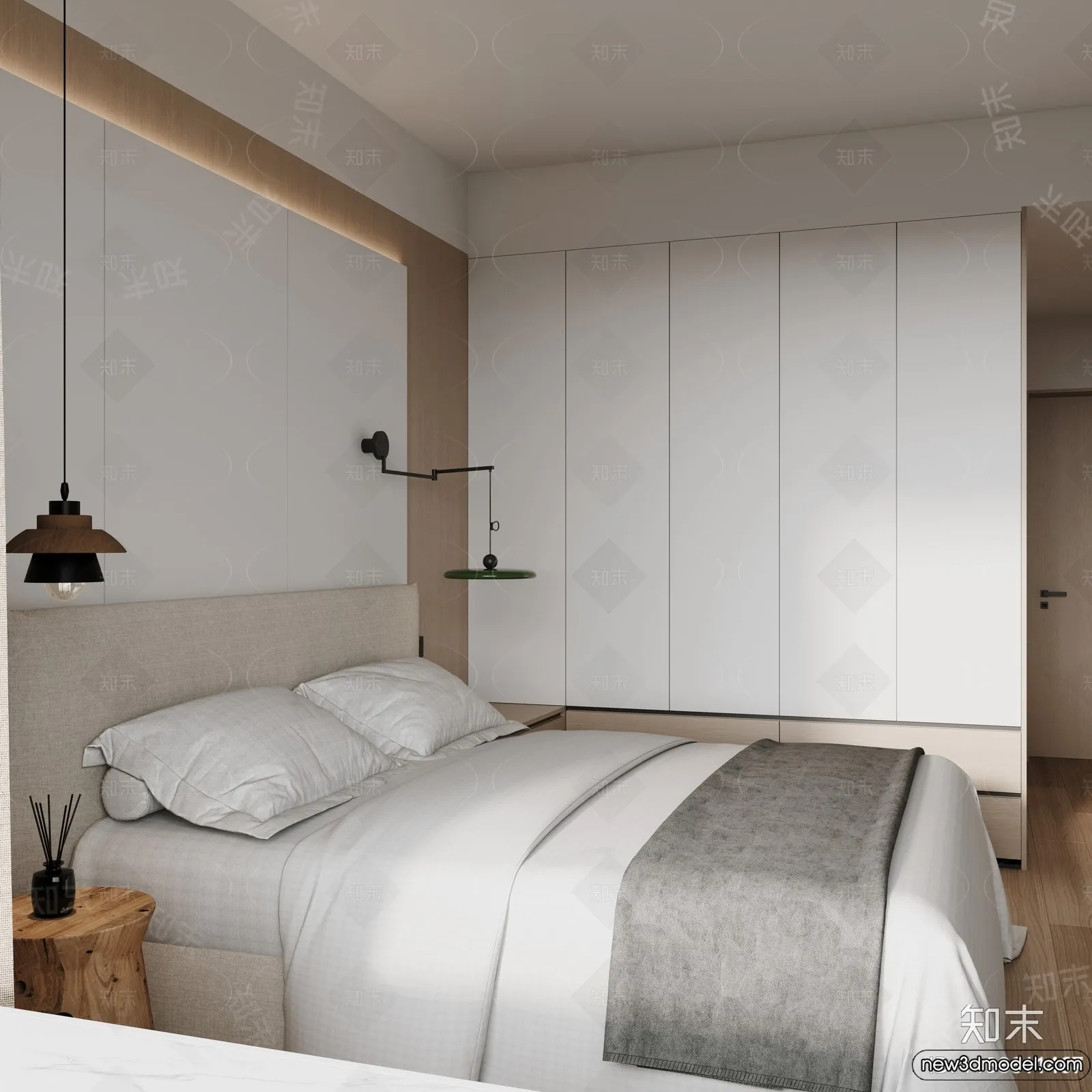 Bedroom - 3D Interior Scenes - Modern Style - 3D Models - 091