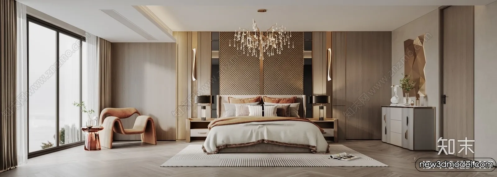 Bedroom - 3D Interior Scenes - Modern Style - 3D Models - 094