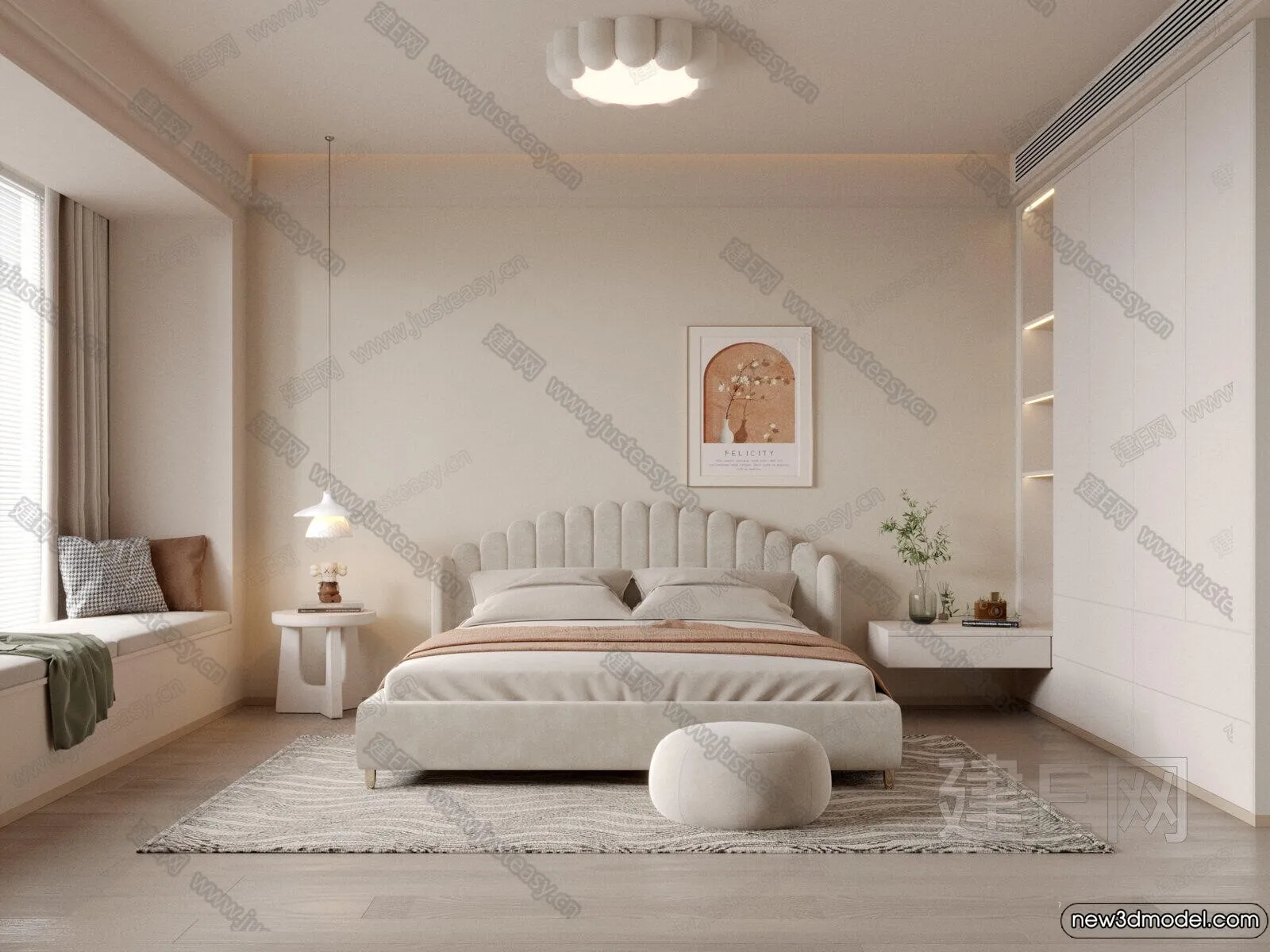 Bedroom - 3D Interior Scenes - Modern Style - 3D Models - 101