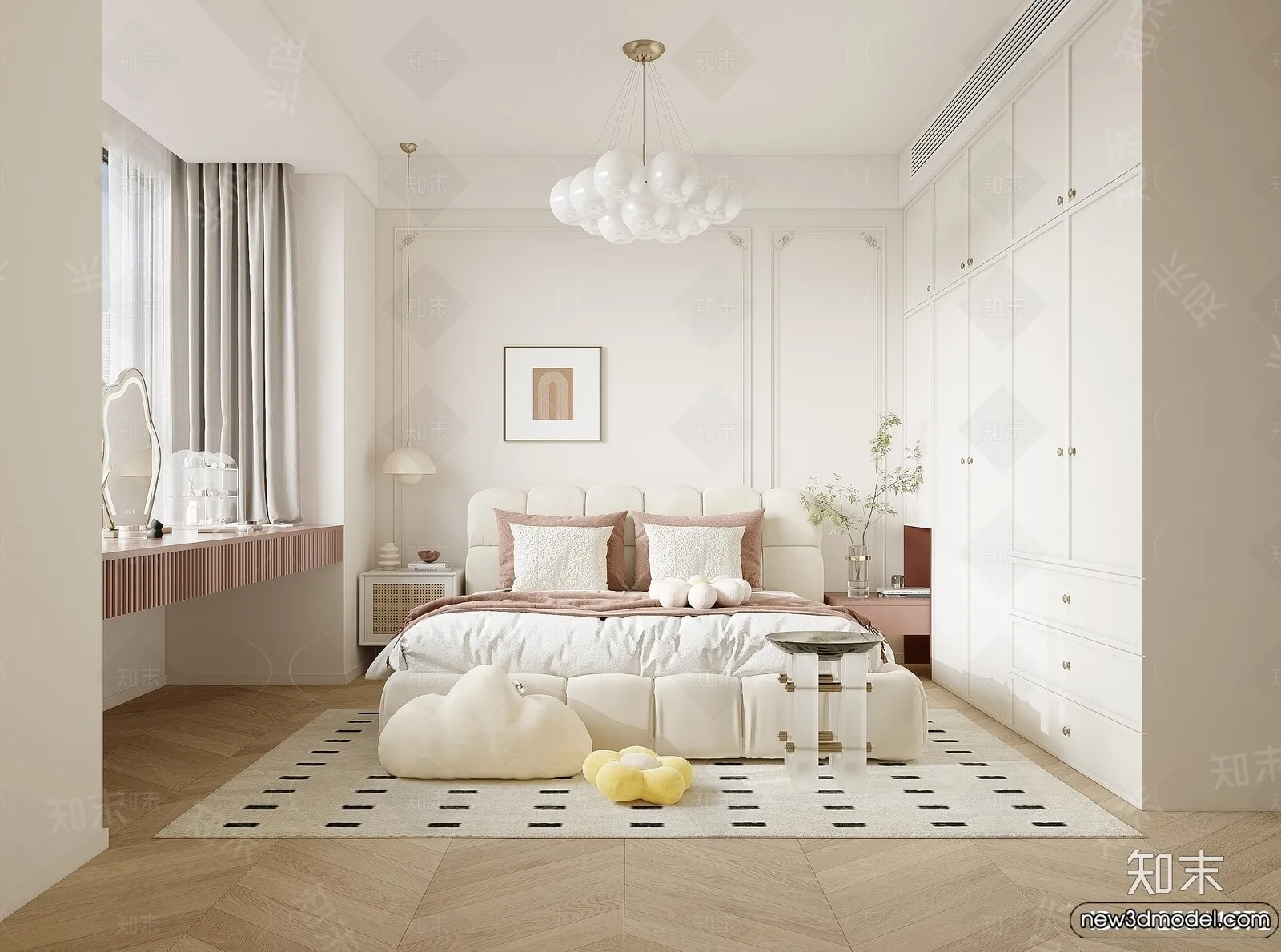 Bedroom - 3D Interior Scenes - Modern Style - 3D Models - 104