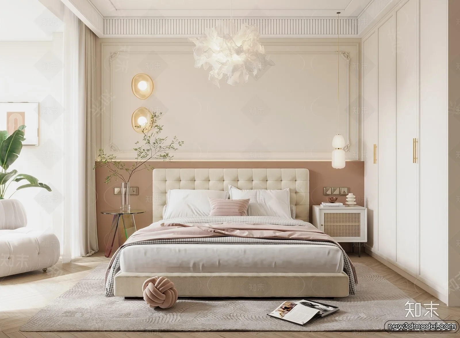 Bedroom - 3D Interior Scenes - Modern Style - 3D Models - 106