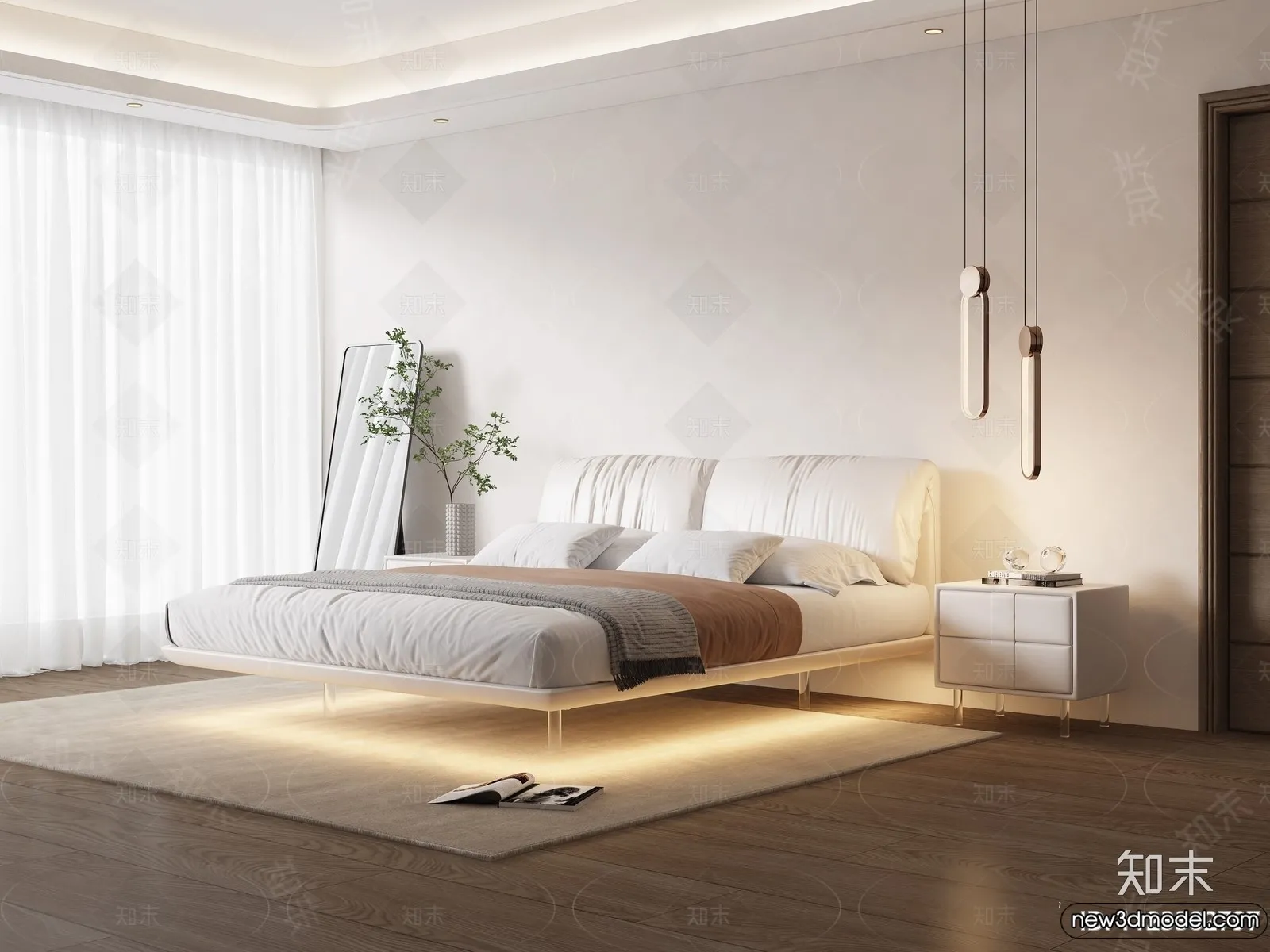 Bedroom - 3D Interior Scenes - Modern Style - 3D Models - 108