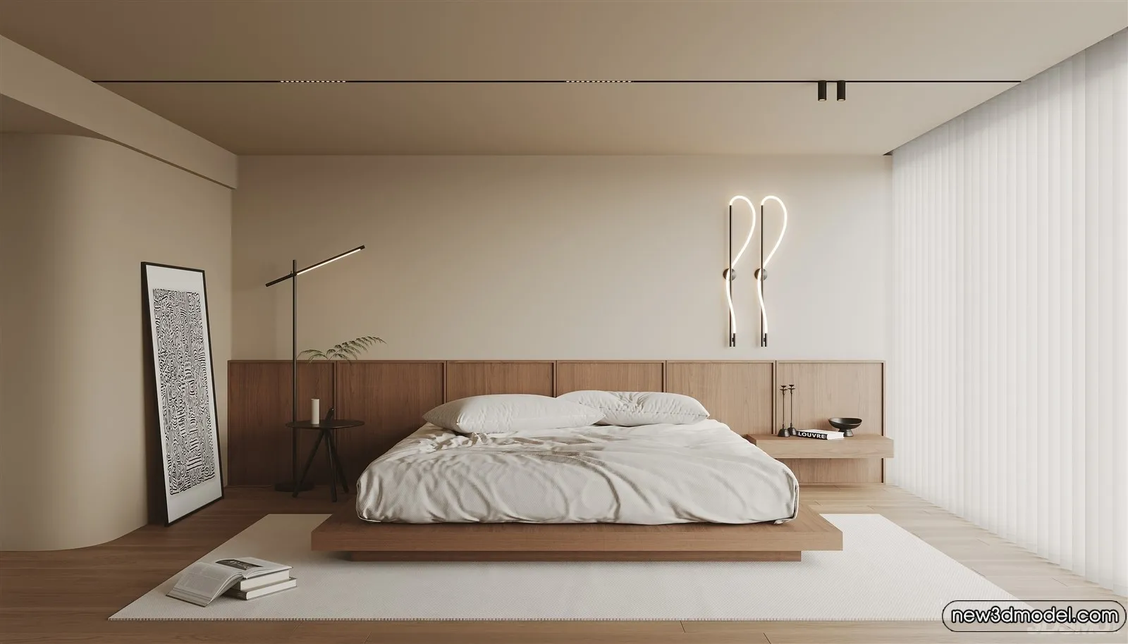 Bedroom - 3D Interior Scenes - Modern Style - 3D Models - 112