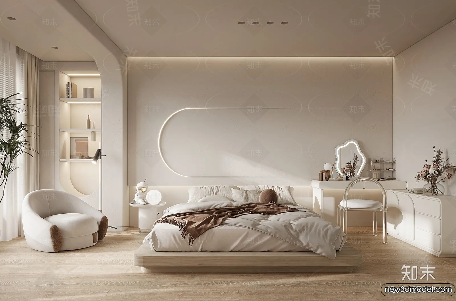 Bedroom - 3D Interior Scenes - Modern Style - 3D Models - 114