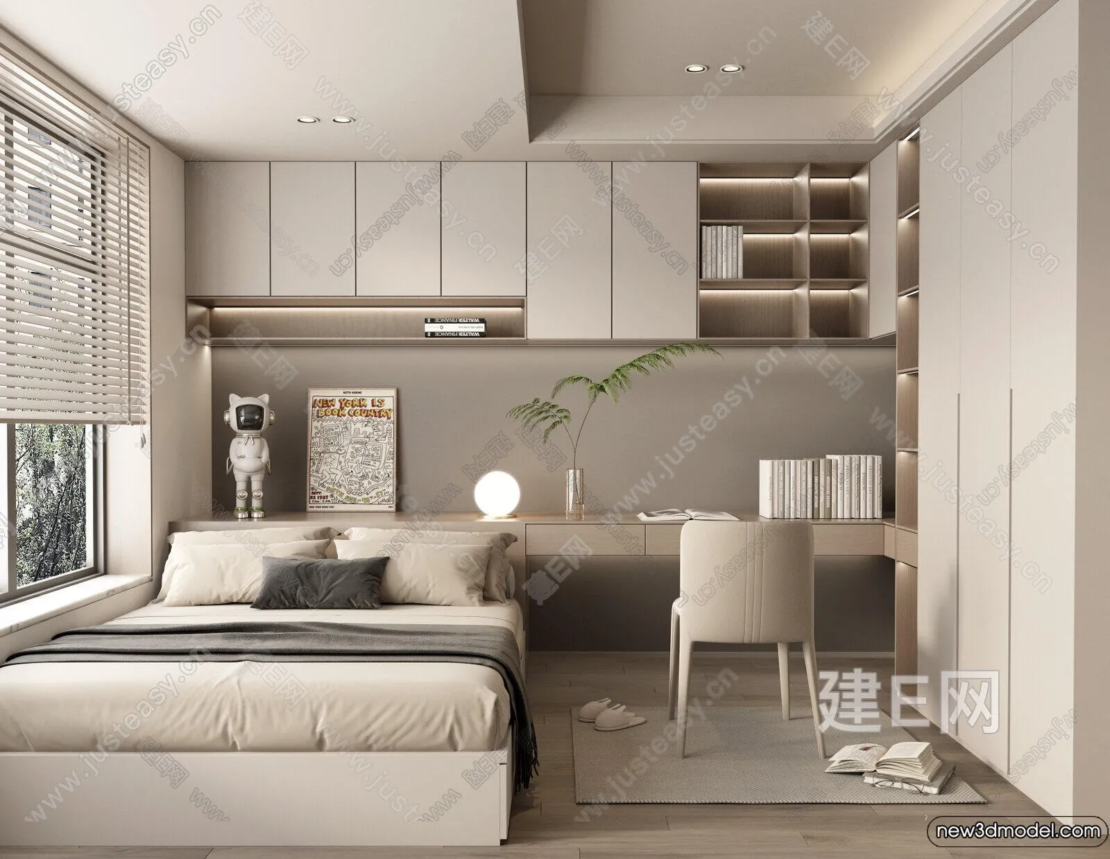 Bedroom - 3D Interior Scenes - Modern Style - 3D Models - 115