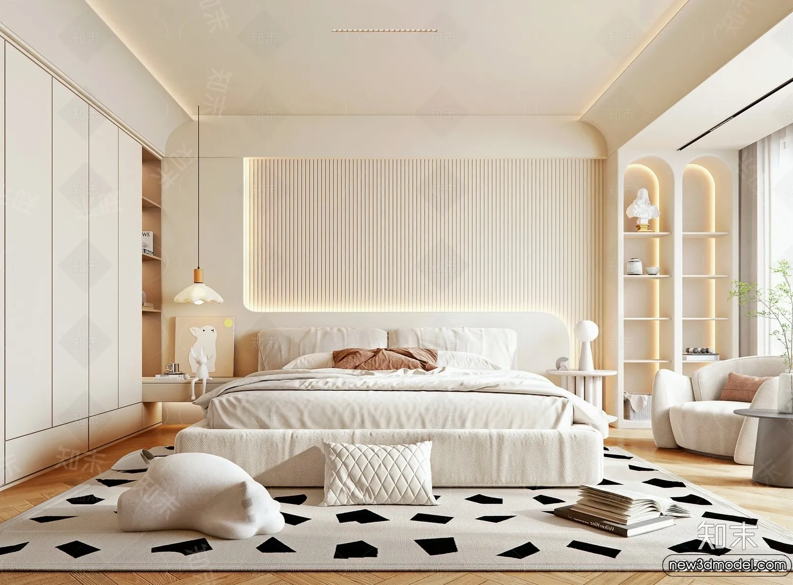 Bedroom - 3D Interior Scenes - Modern Style - 3D Models - 118