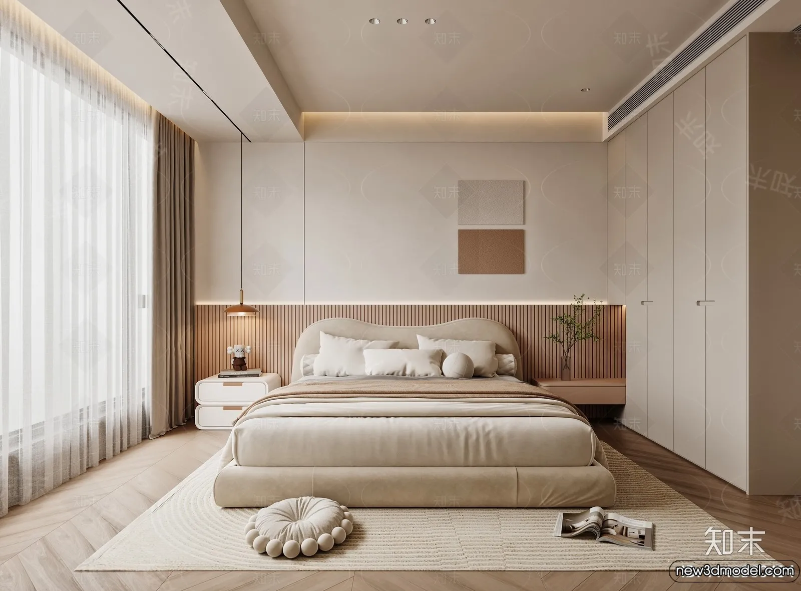 Bedroom - 3D Interior Scenes - Modern Style - 3D Models - 120