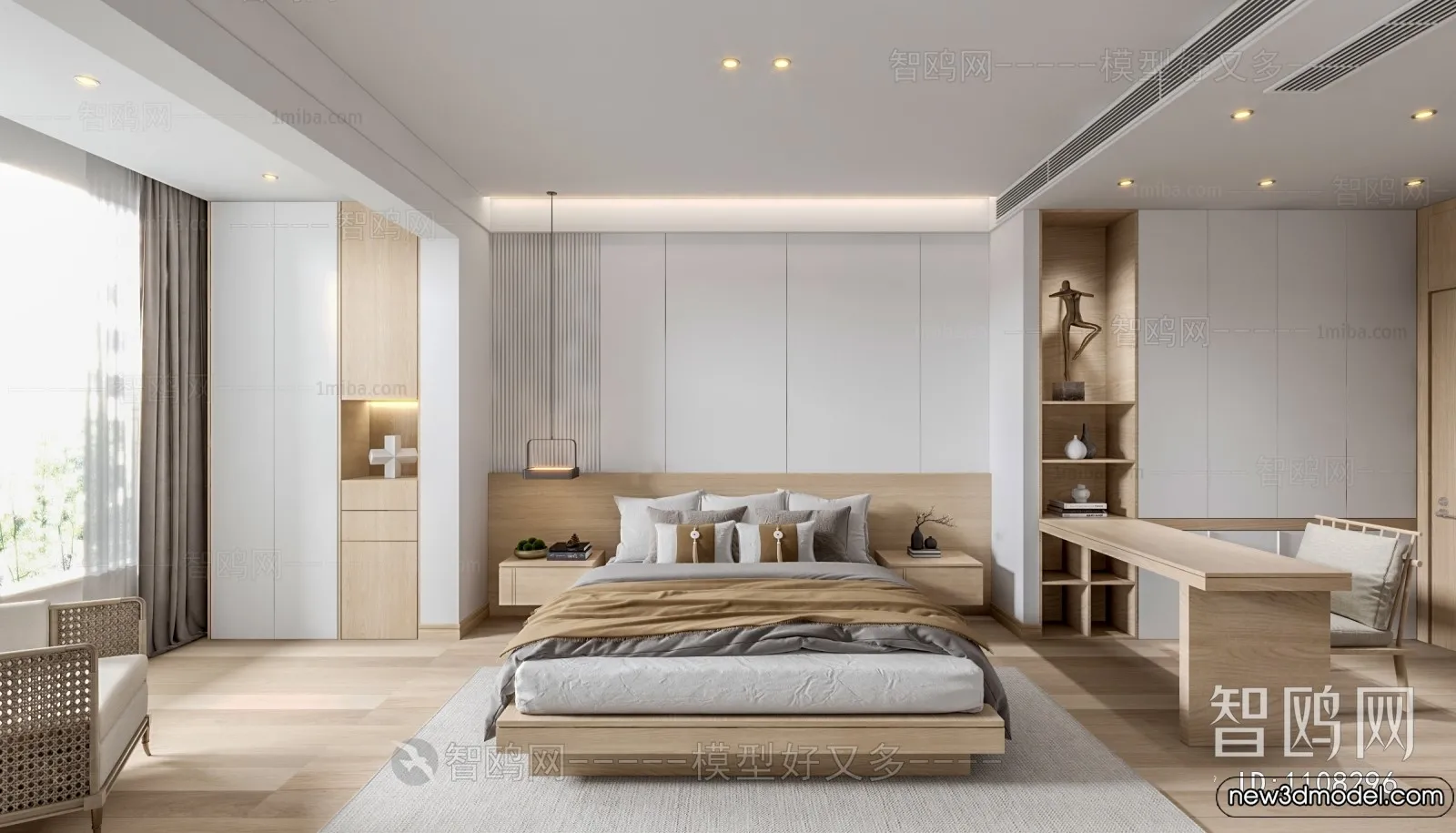 Bedroom - 3D Interior Scenes - Modern Style - 3D Models - 121