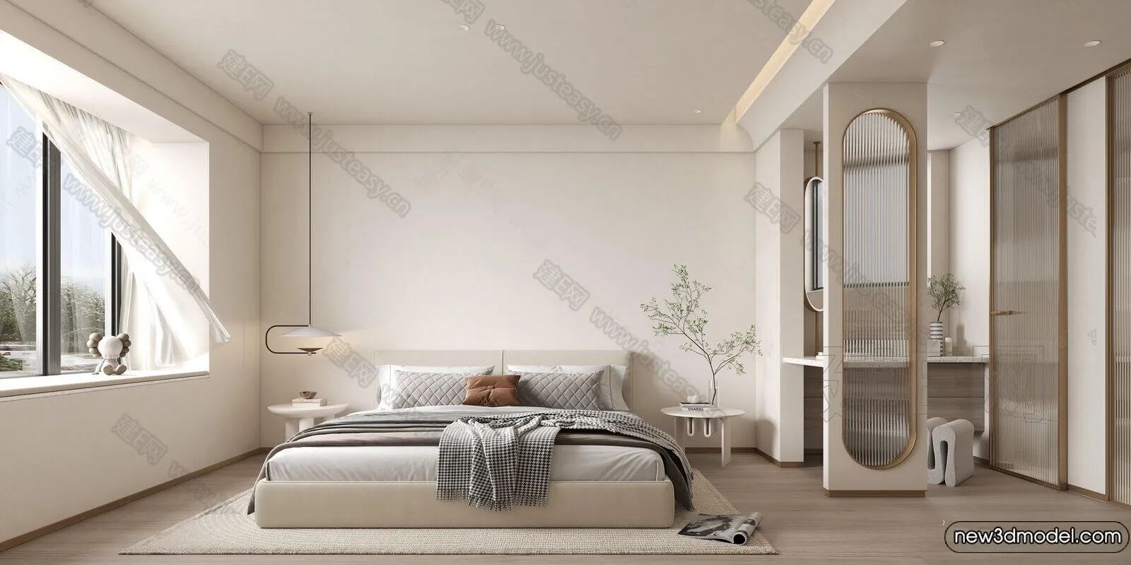 Bedroom - 3D Interior Scenes - Modern Style - 3D Models - 123