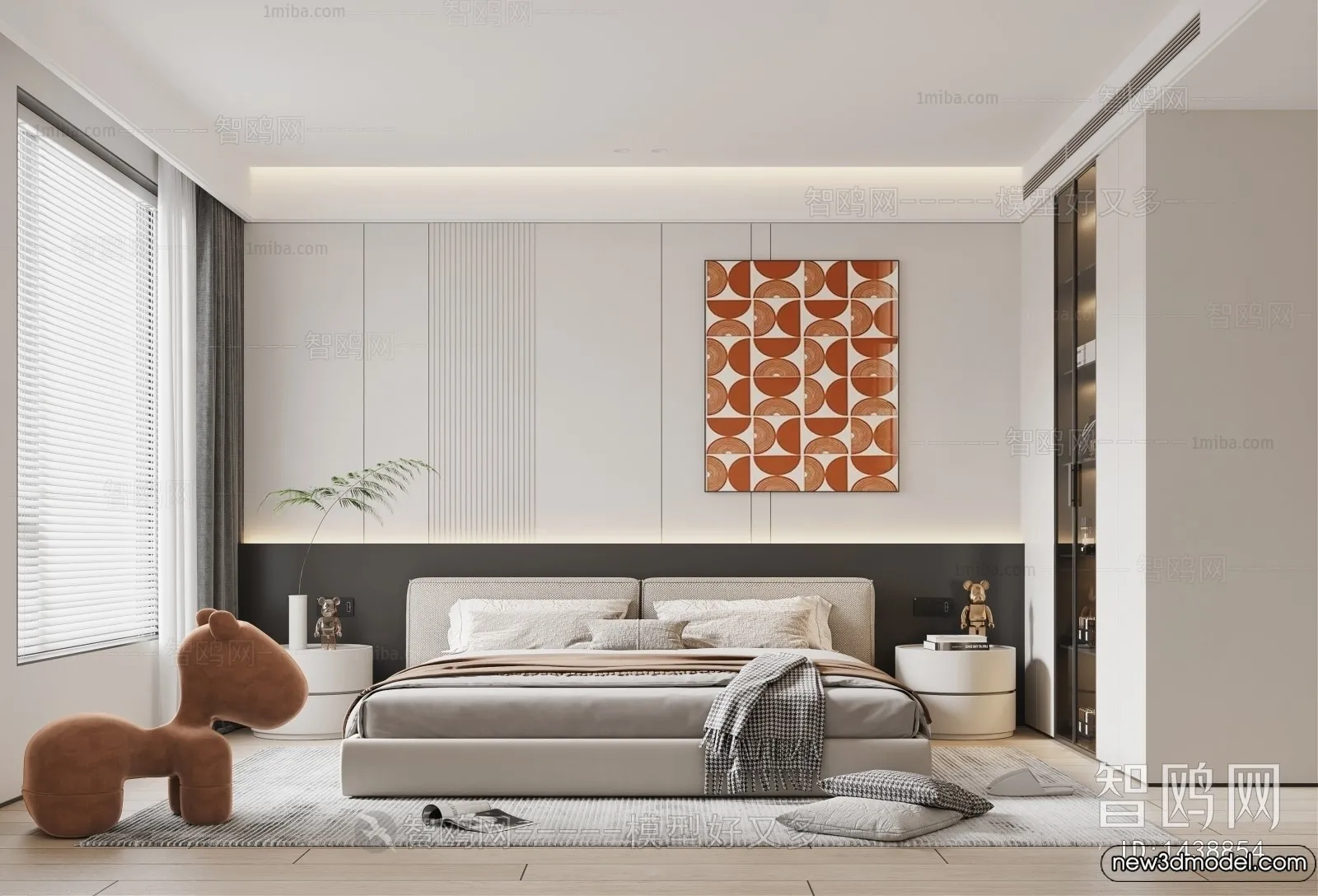 Bedroom - 3D Interior Scenes - Modern Style - 3D Models - 125