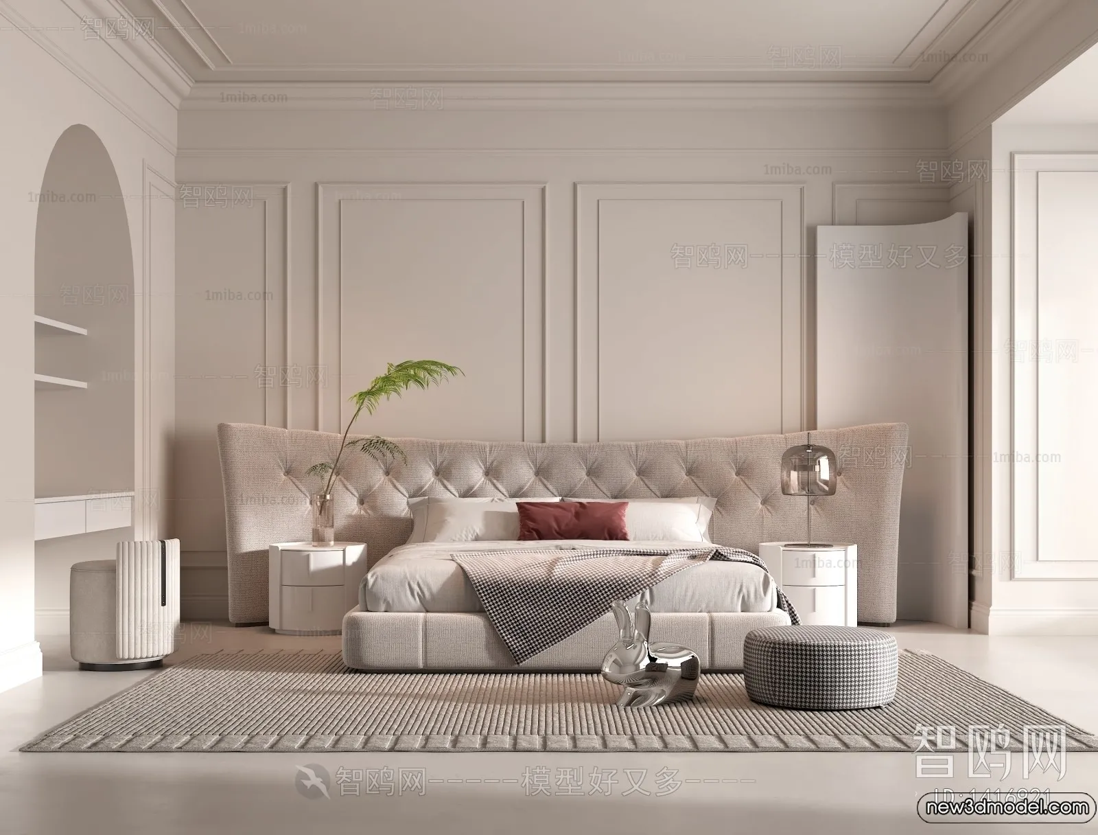 Bedroom - 3D Interior Scenes - Modern Style - 3D Models - 126