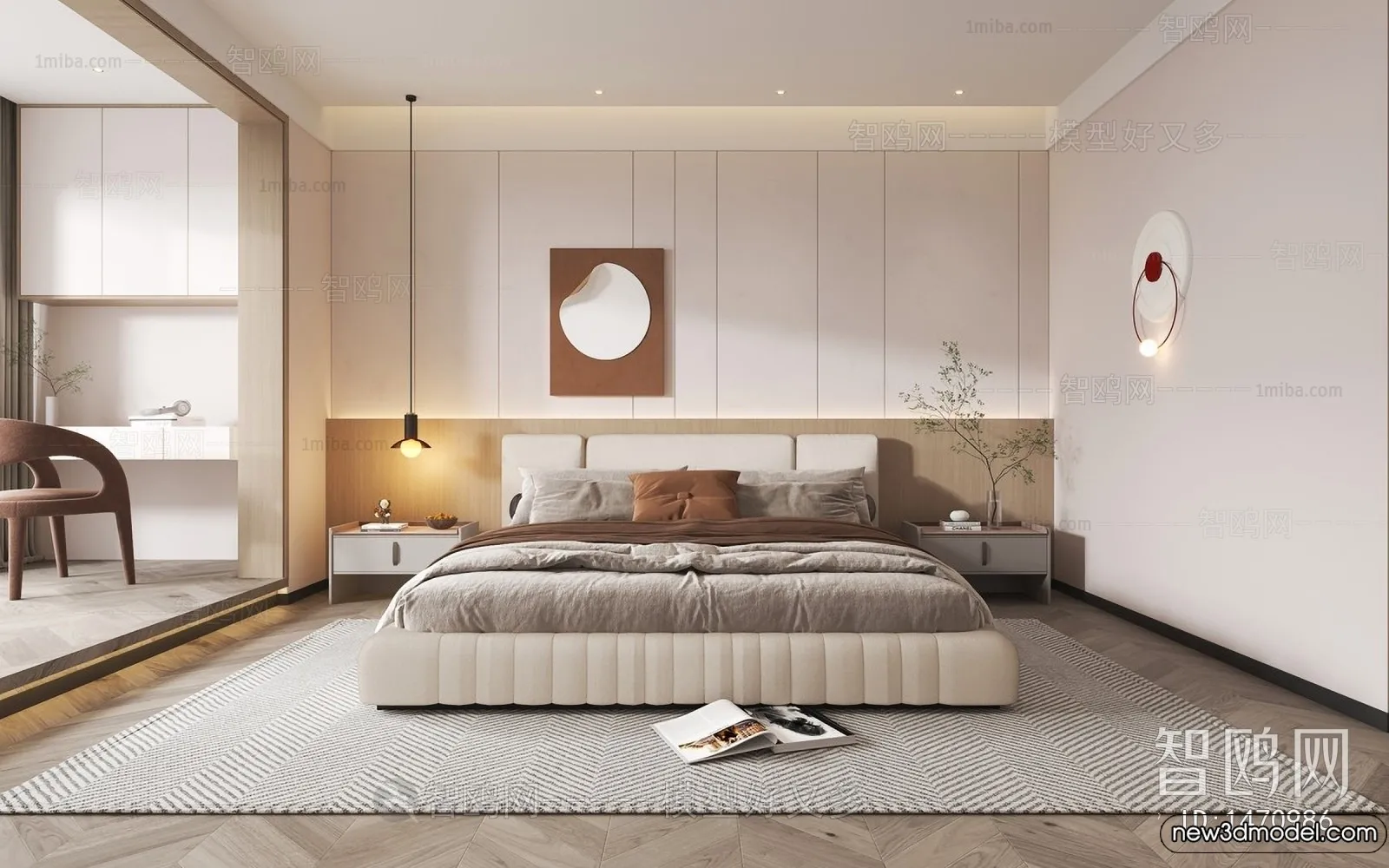 Bedroom - 3D Interior Scenes - Modern Style - 3D Models - 127