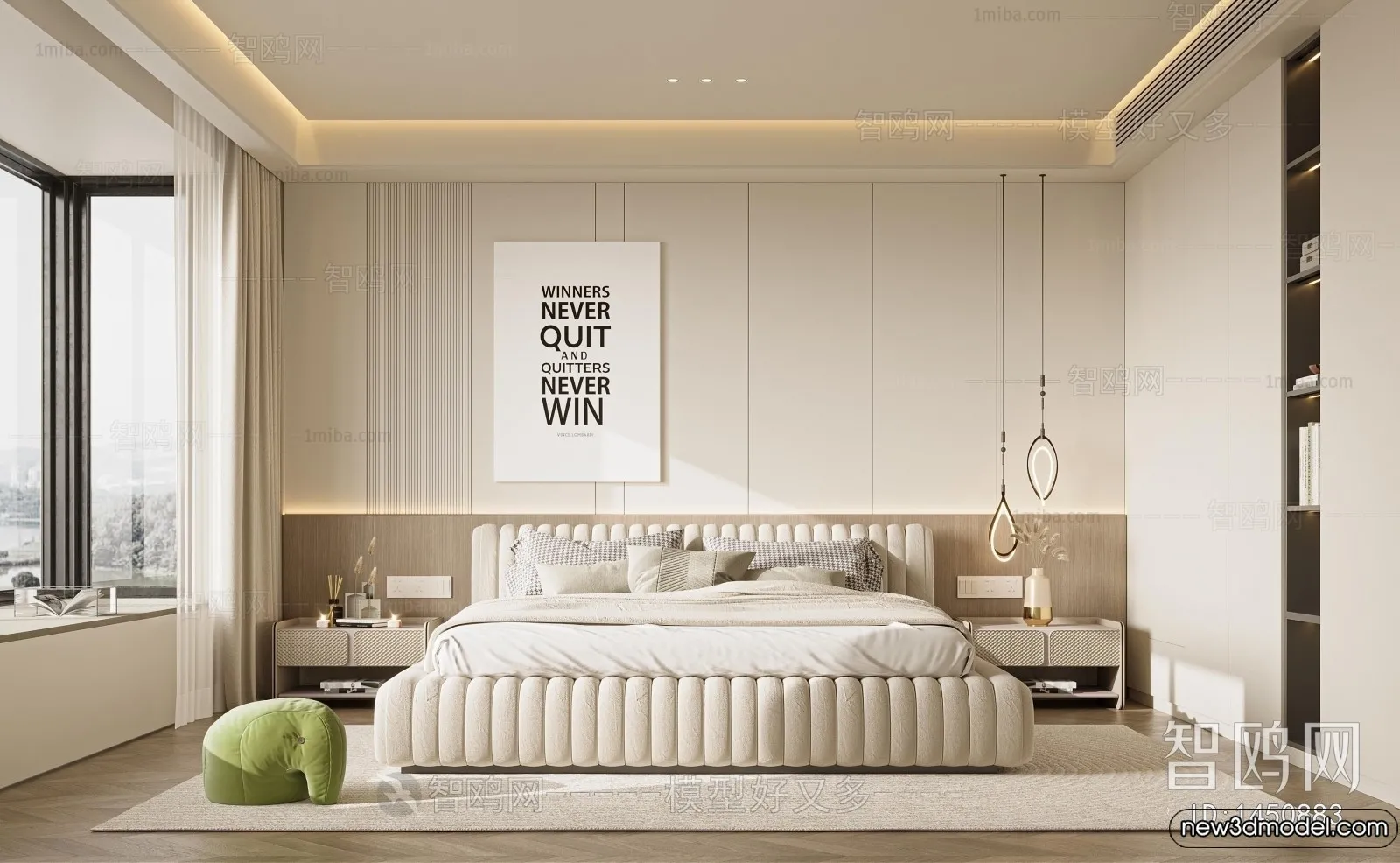 Bedroom - 3D Interior Scenes - Modern Style - 3D Models - 130