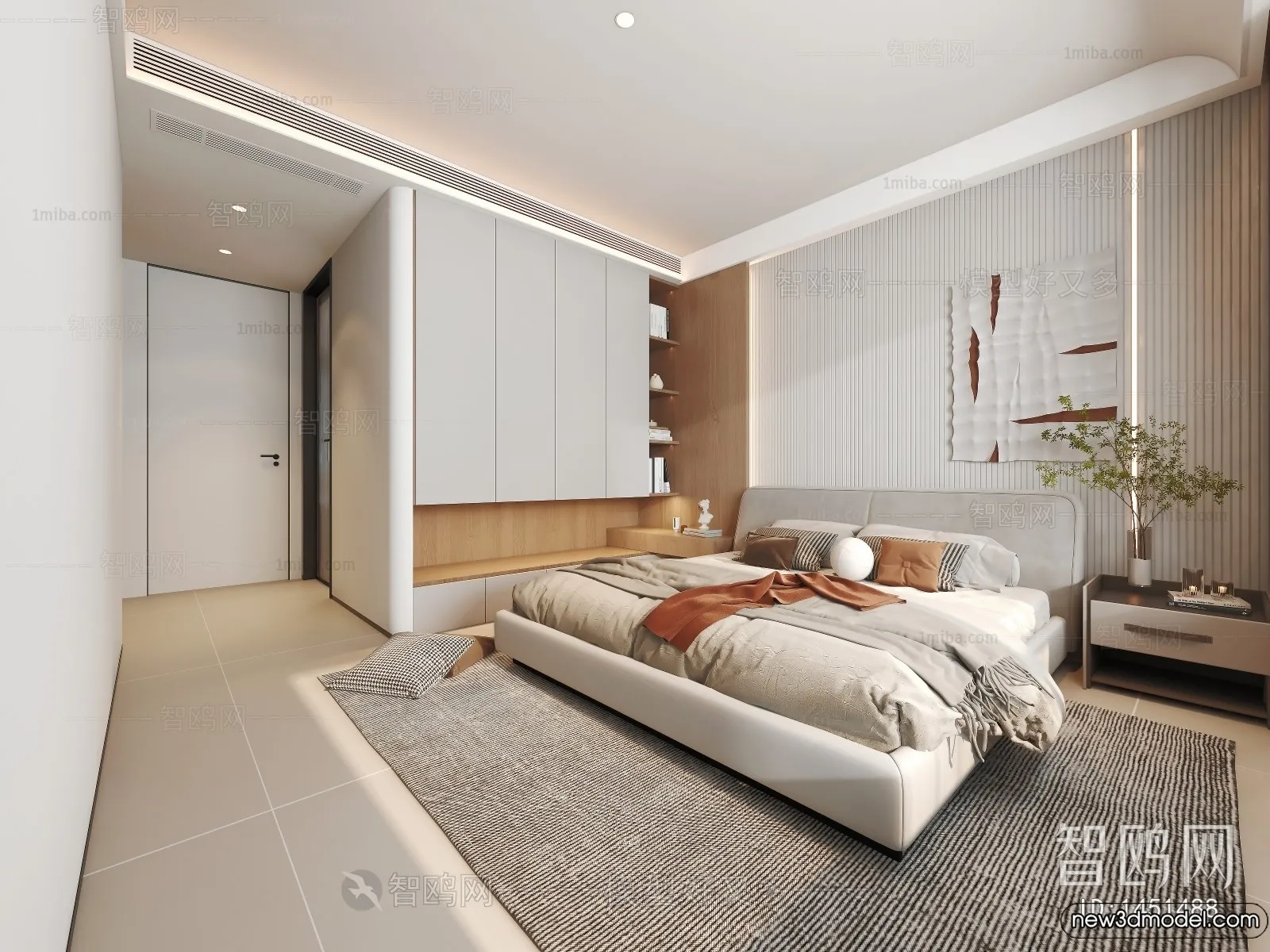 Bedroom - 3D Interior Scenes - Modern Style - 3D Models - 134