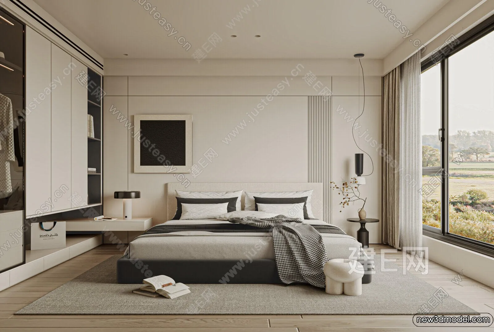 Bedroom - 3D Interior Scenes - Modern Style - 3D Models - 135
