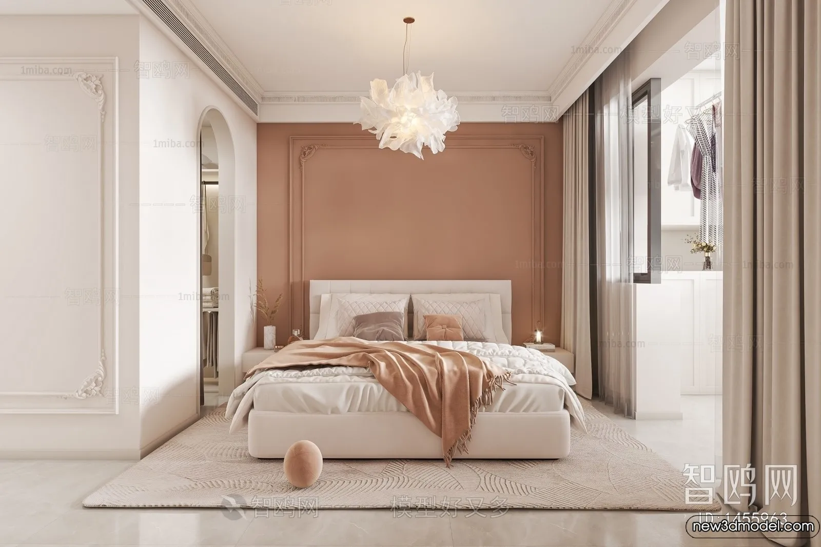 Bedroom - 3D Interior Scenes - Modern Style - 3D Models - 136