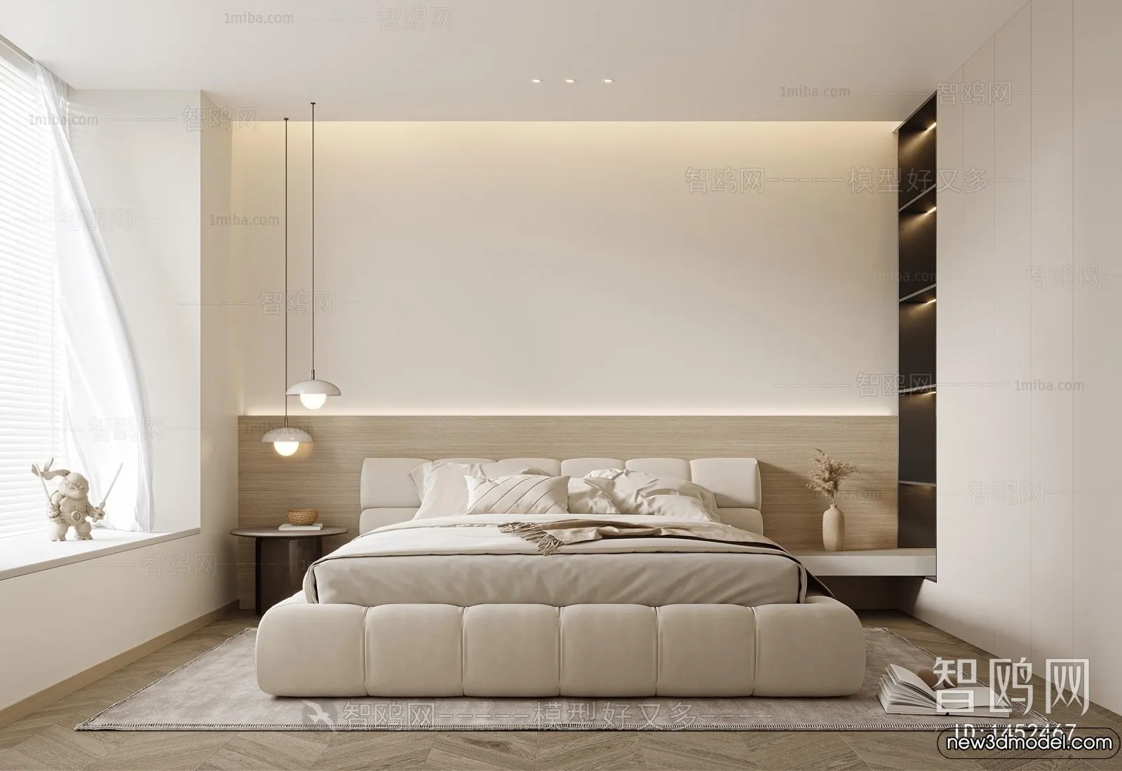 Bedroom - 3D Interior Scenes - Modern Style - 3D Models - 137