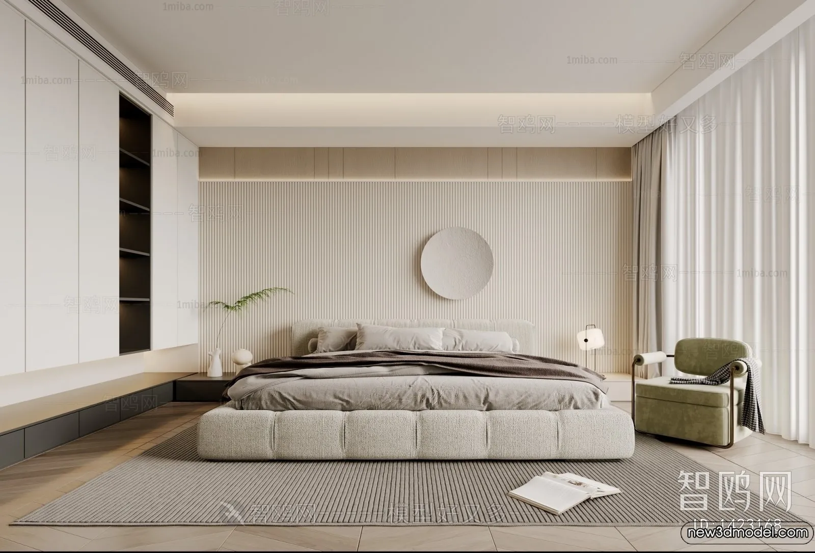 Bedroom - 3D Interior Scenes - Modern Style - 3D Models - 138