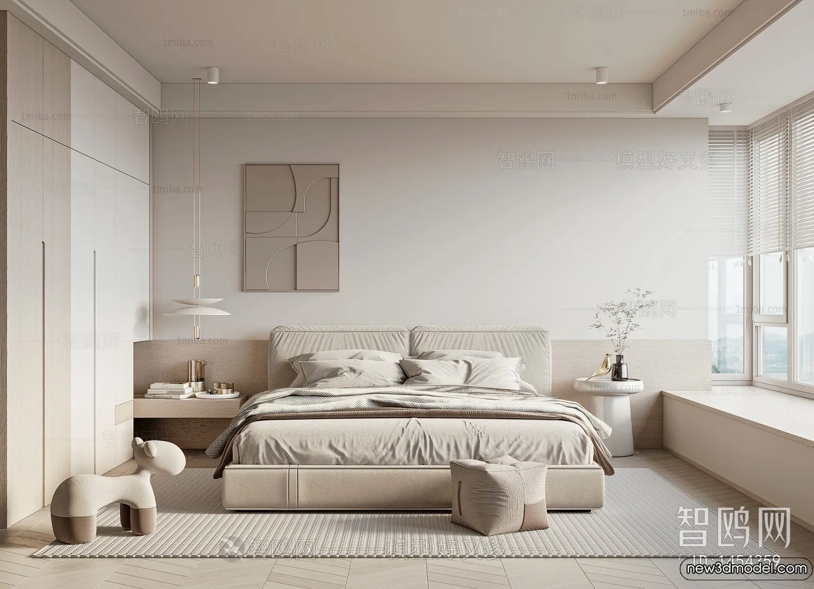 Bedroom - 3D Interior Scenes - Modern Style - 3D Models - 140