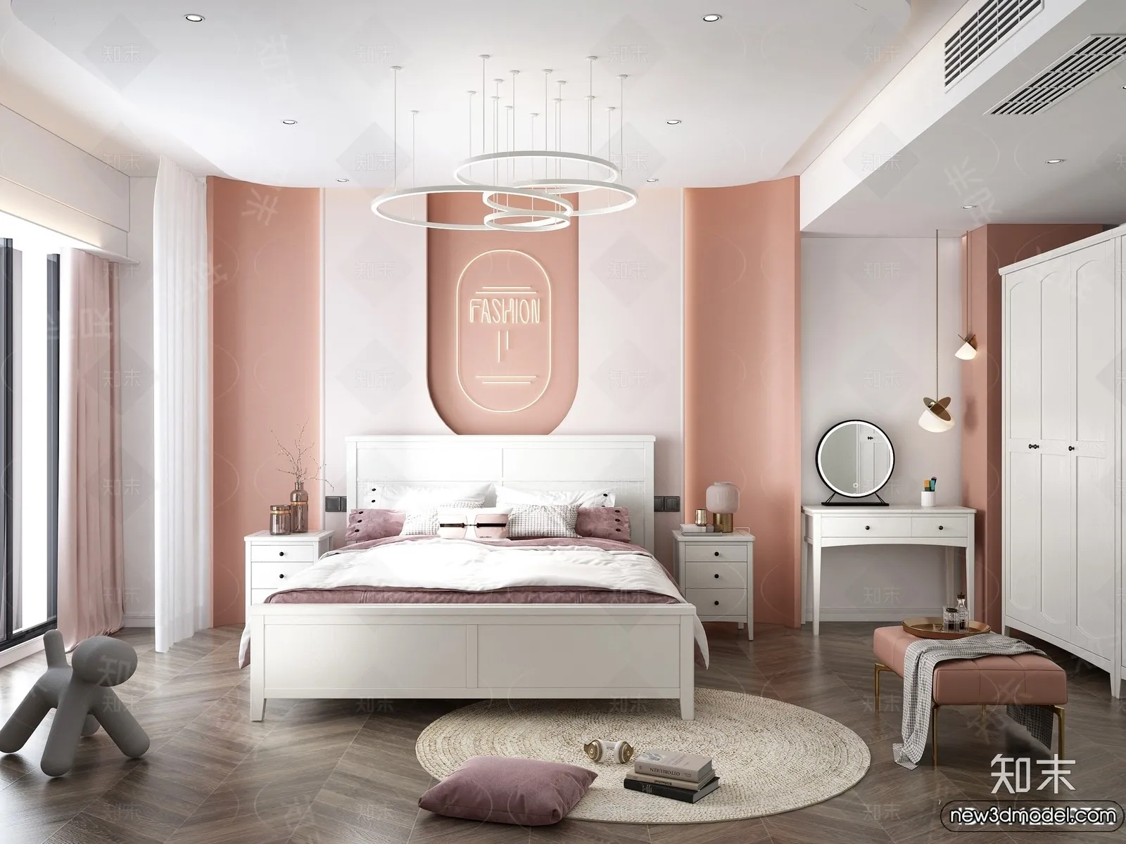 Bedroom - 3D Interior Scenes - Modern Style - 3D Models - 141