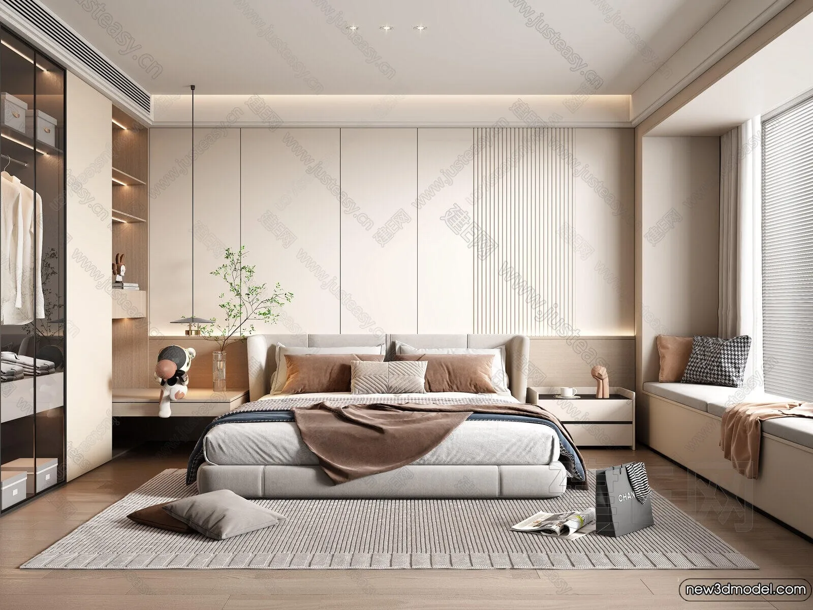 Bedroom - 3D Interior Scenes - Modern Style - 3D Models - 142