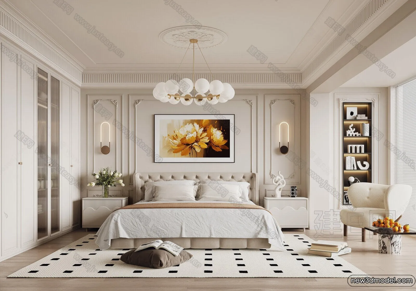 Bedroom - 3D Interior Scenes - Modern Style - 3D Models - 143