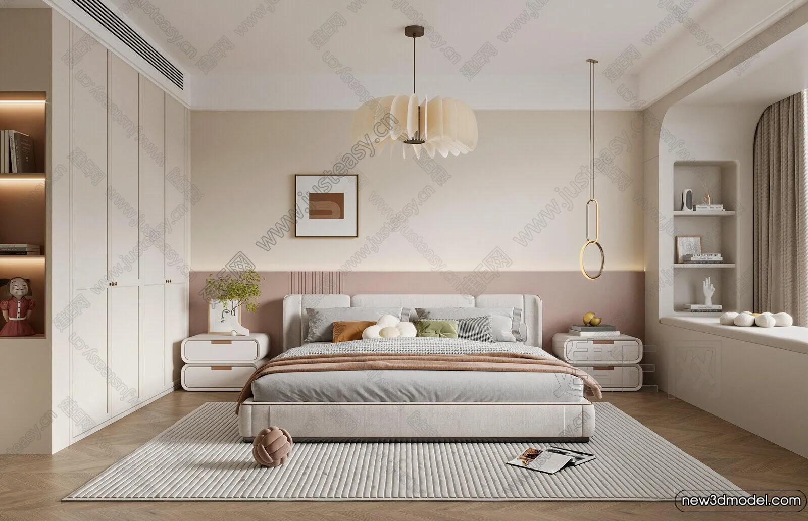 Bedroom - 3D Interior Scenes - Modern Style - 3D Models - 145