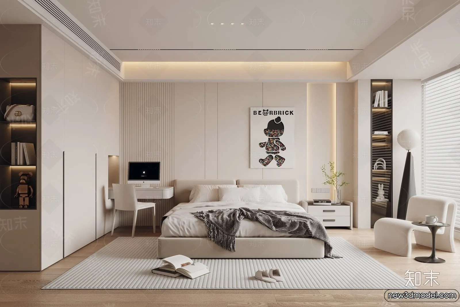 Bedroom - 3D Interior Scenes - Modern Style - 3D Models - 146