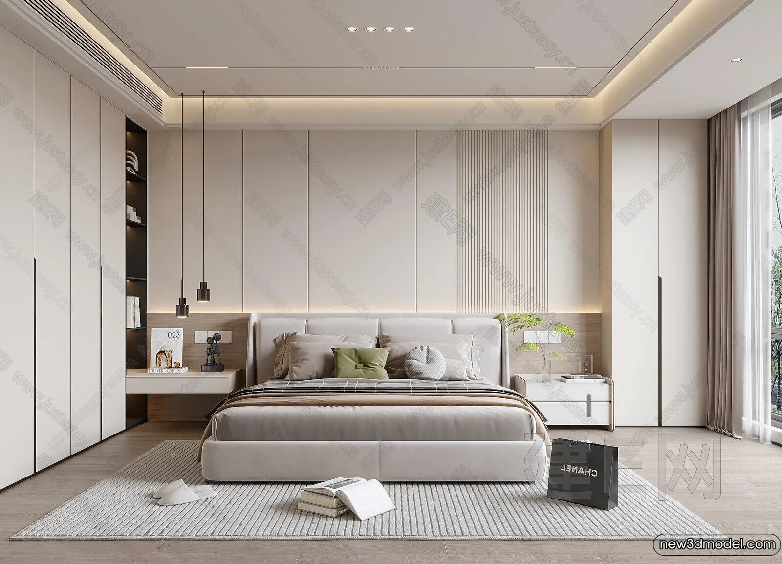 Bedroom - 3D Interior Scenes - Modern Style - 3D Models - 147