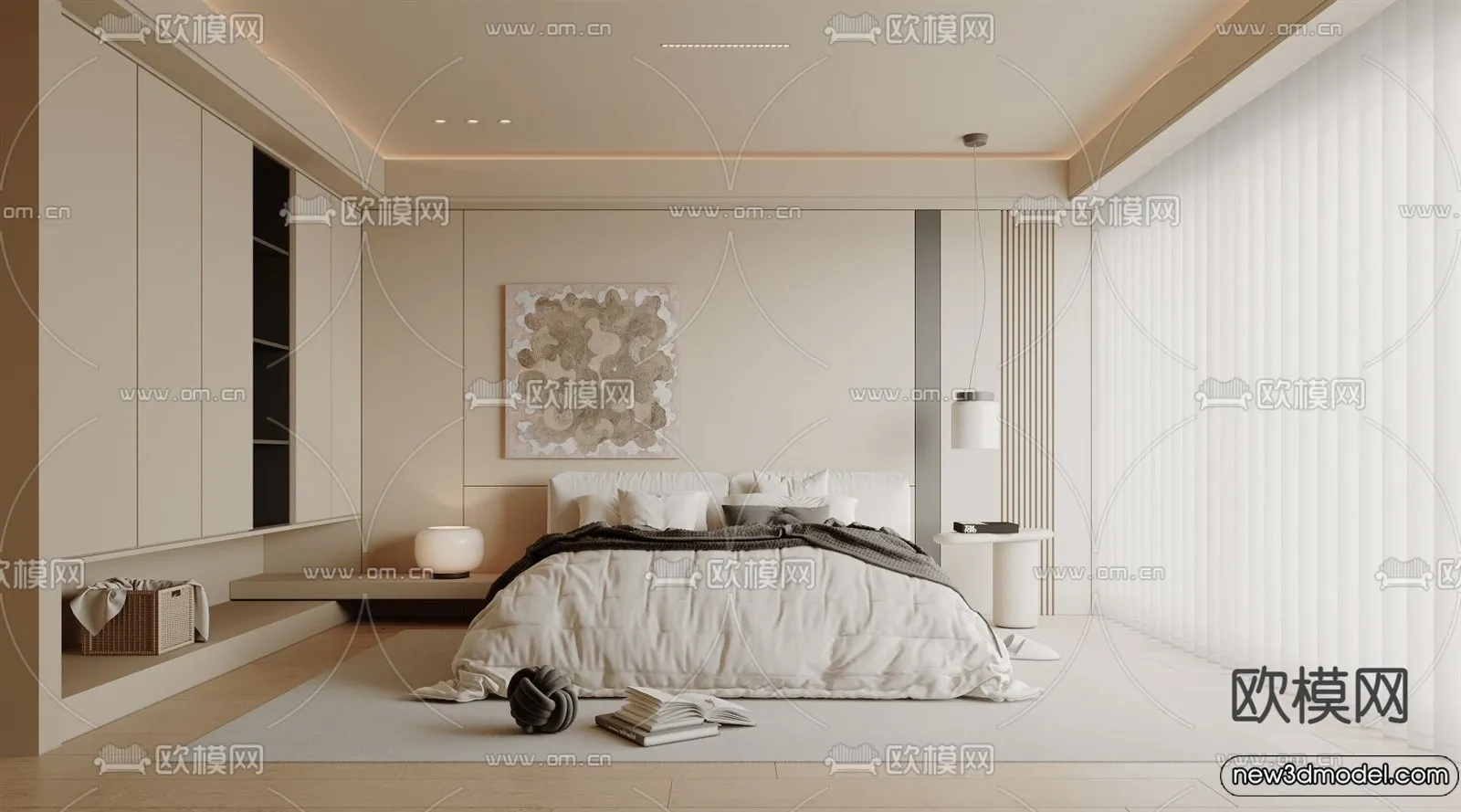 Bedroom - 3D Interior Scenes - Modern Style - 3D Models - 149
