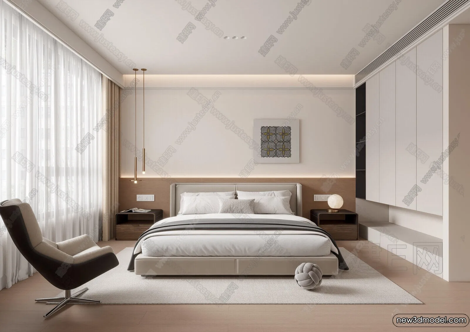 Bedroom - 3D Interior Scenes - Modern Style - 3D Models - 151