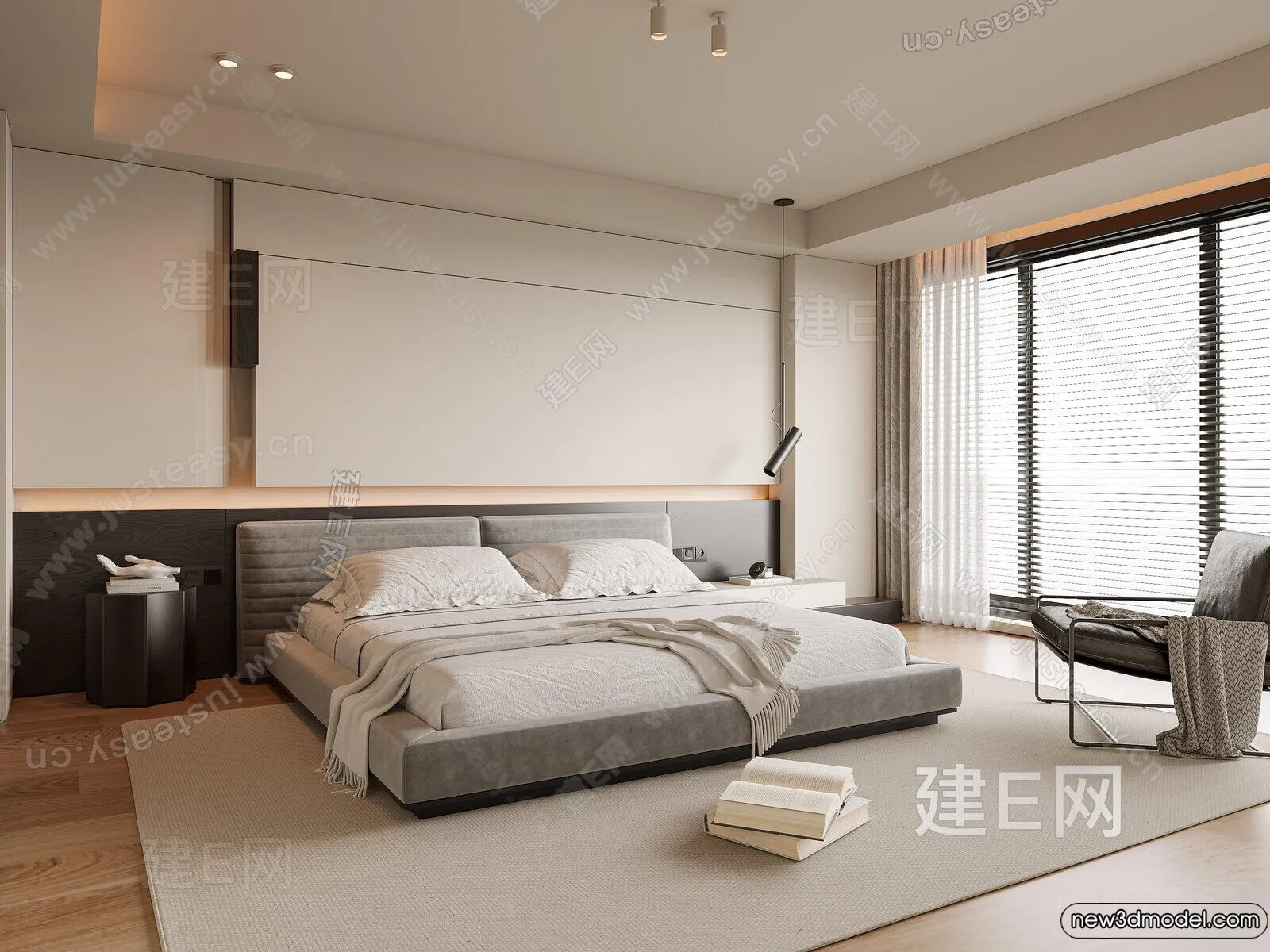 Bedroom - 3D Interior Scenes - Modern Style - 3D Models - 152