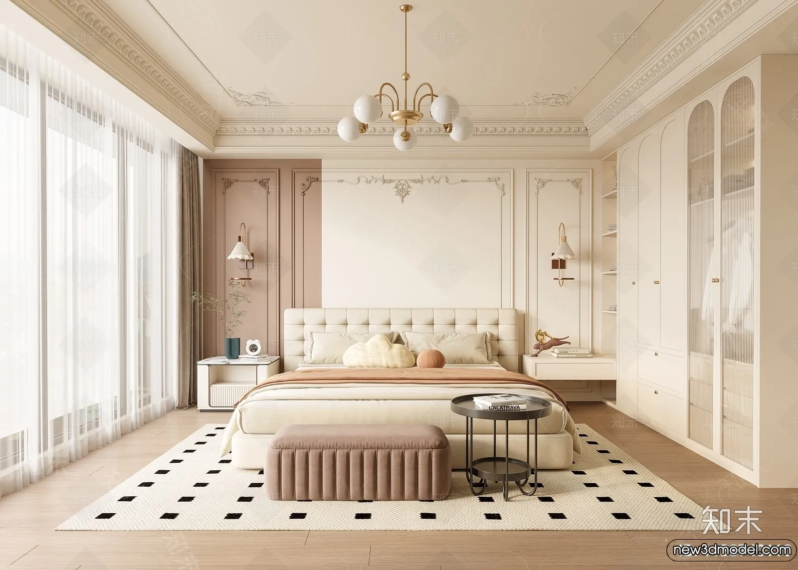 Bedroom - 3D Interior Scenes - Modern Style - 3D Models - 154