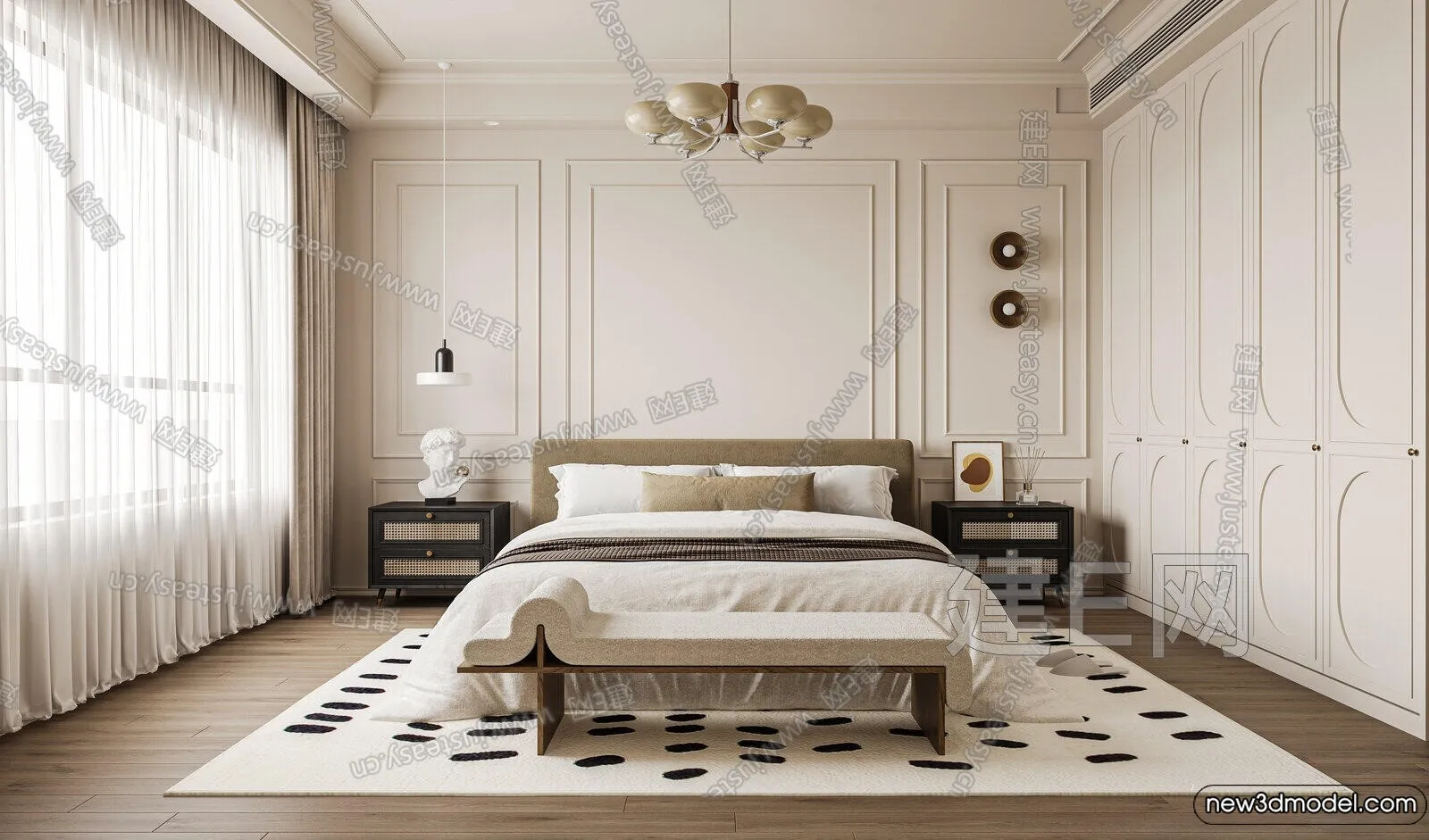 Bedroom - 3D Interior Scenes - Modern Style - 3D Models - 155