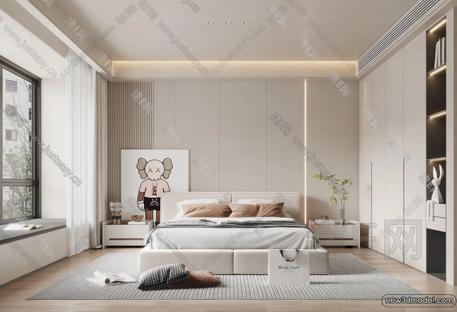 Bedroom - 3D Interior Scenes - Modern Style - 3D Models - 156