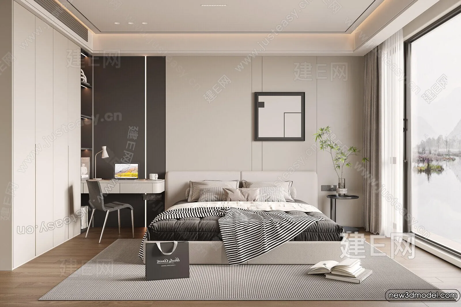 Bedroom - 3D Interior Scenes - Modern Style - 3D Models - 157