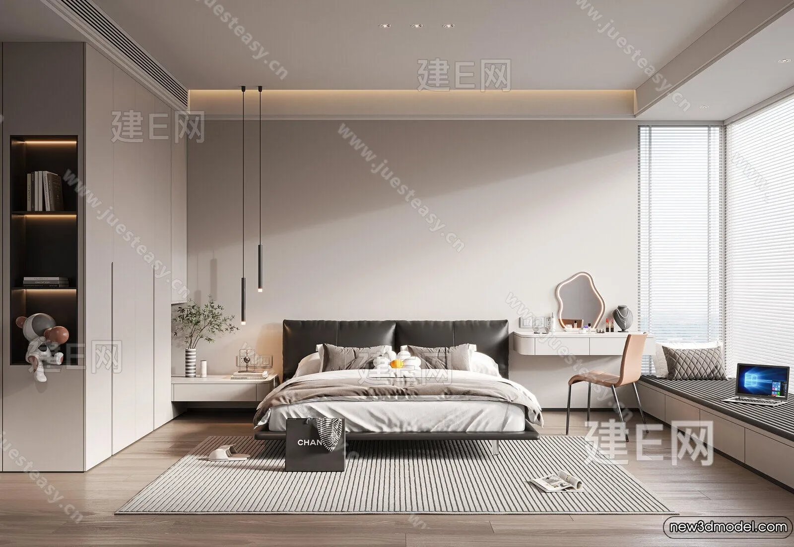 Bedroom - 3D Interior Scenes - Modern Style - 3D Models - 158