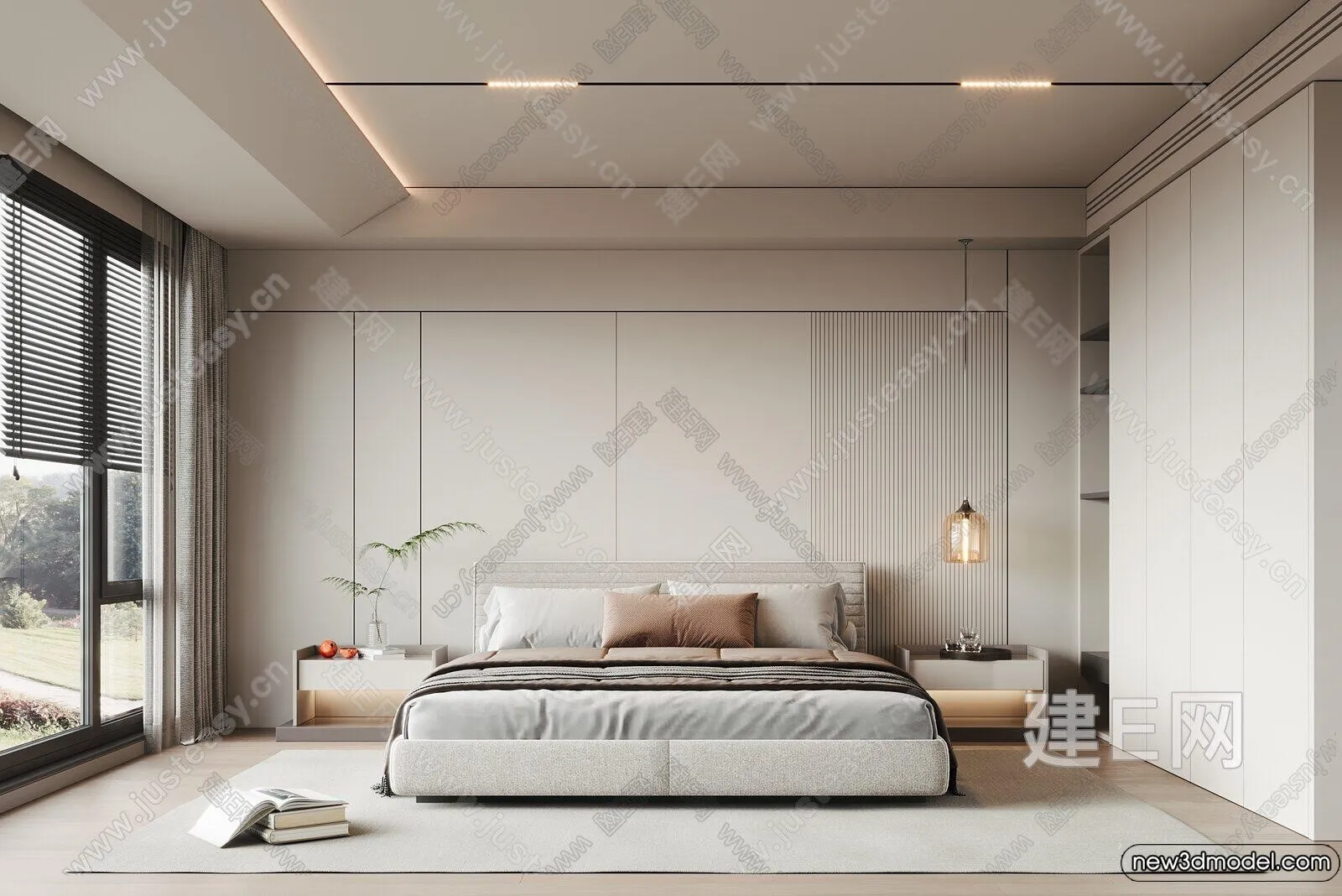 Bedroom - 3D Interior Scenes - Modern Style - 3D Models - 159