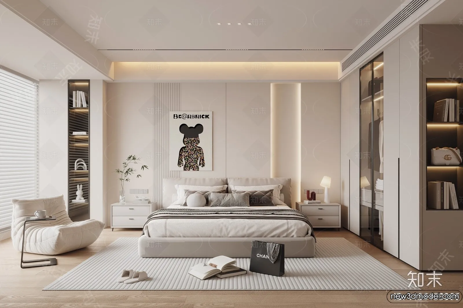 Bedroom - 3D Interior Scenes - Modern Style - 3D Models - 161