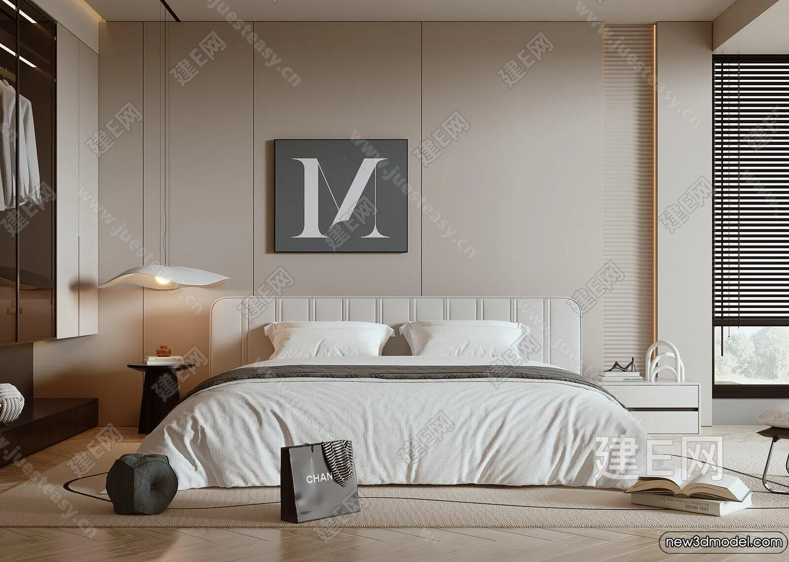 Bedroom - 3D Interior Scenes - Modern Style - 3D Models - 162