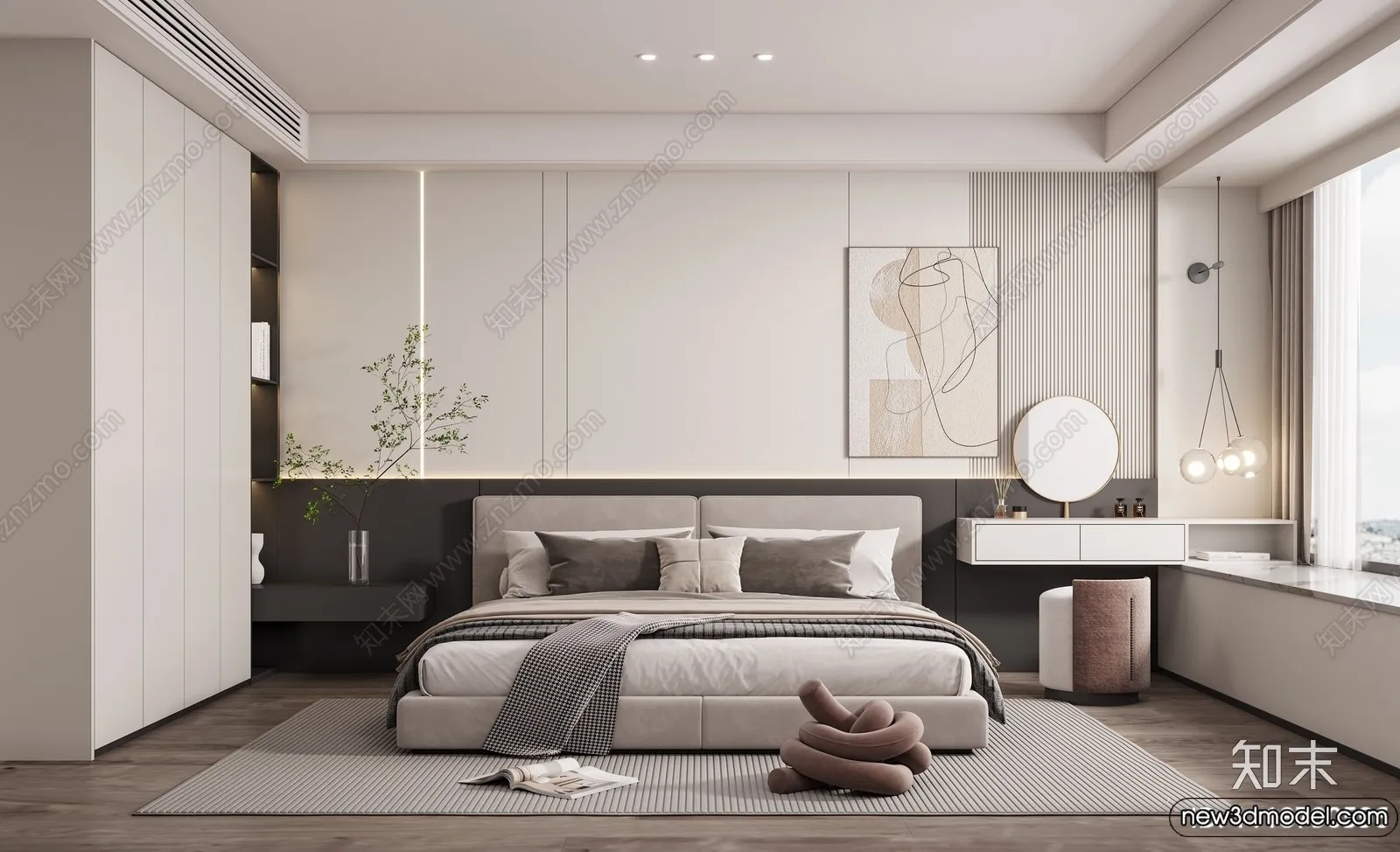 Bedroom - 3D Interior Scenes - Modern Style - 3D Models - 165