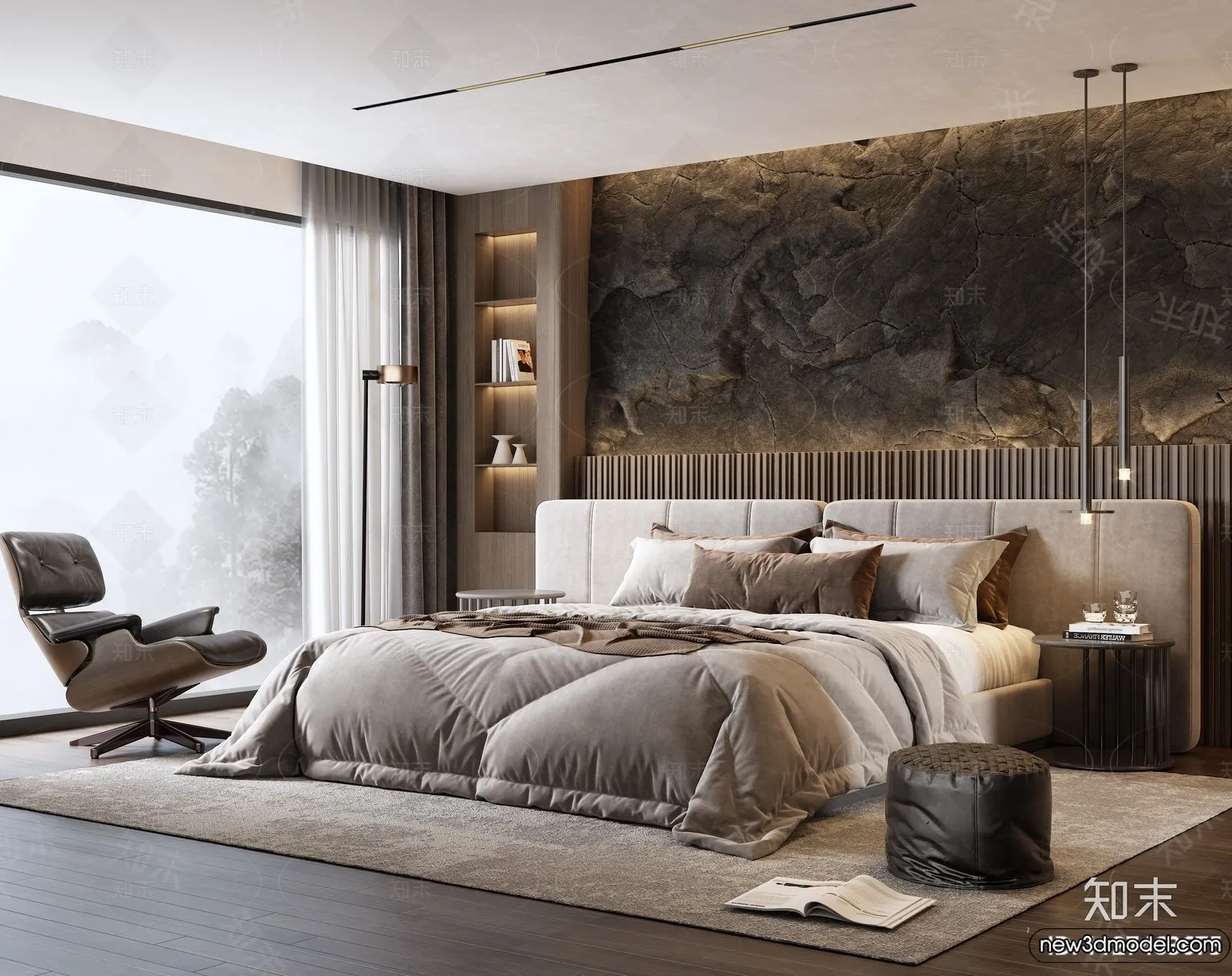 Bedroom - 3D Interior Scenes - Modern Style - 3D Models - 168