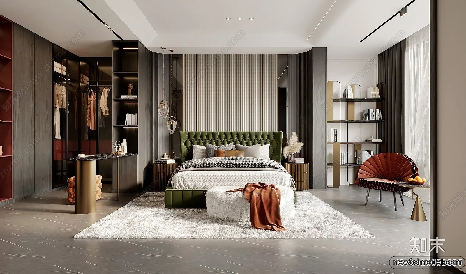 Bedroom - 3D Interior Scenes - Modern Style - 3D Models - 169