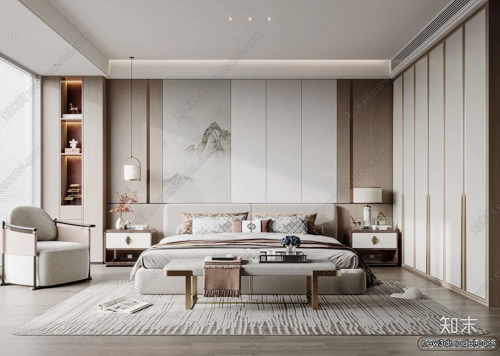 Bedroom - 3D Interior Scenes - Modern Style - 3D Models - 170