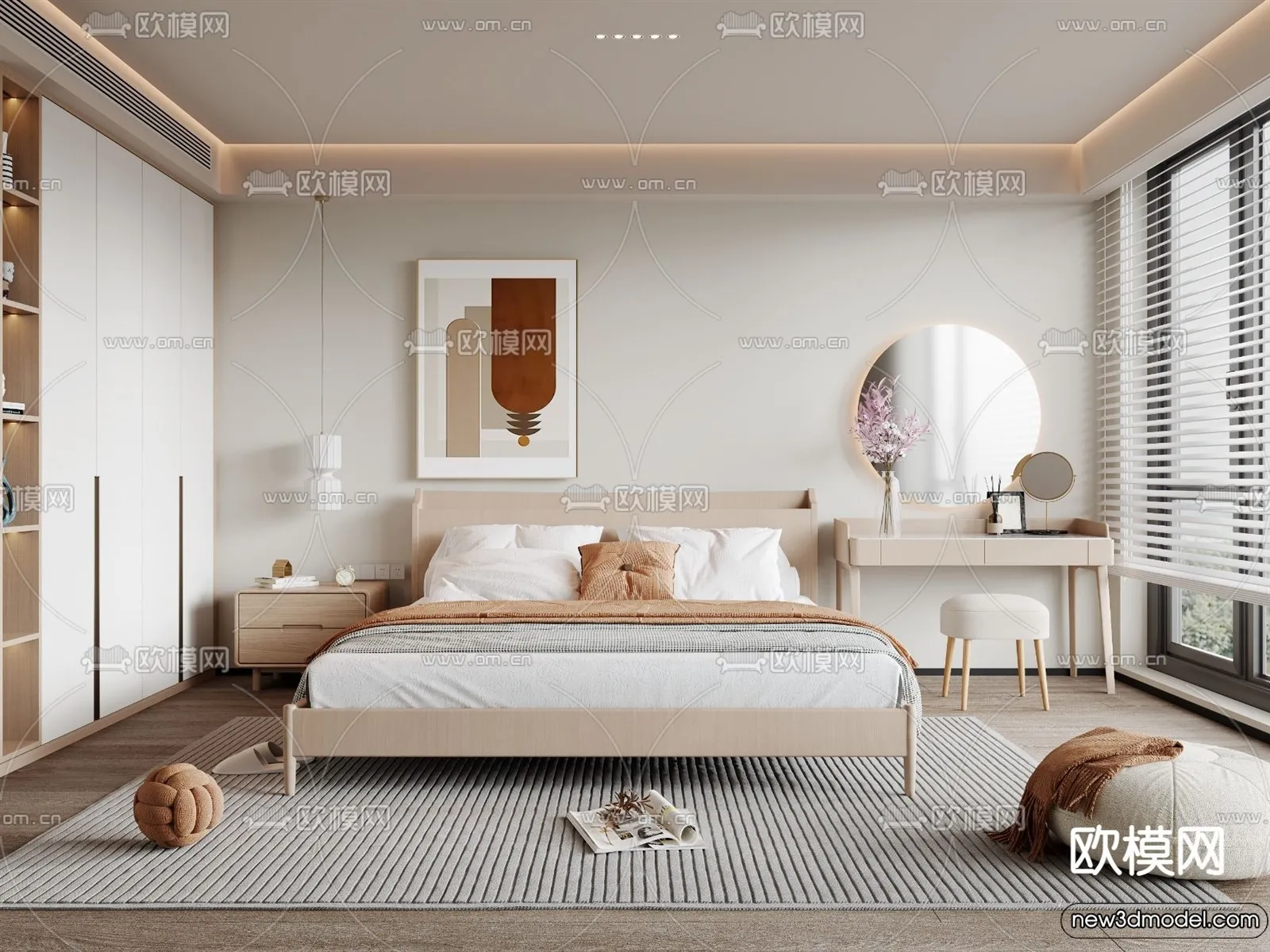 Bedroom - 3D Interior Scenes - Modern Style - 3D Models - 171