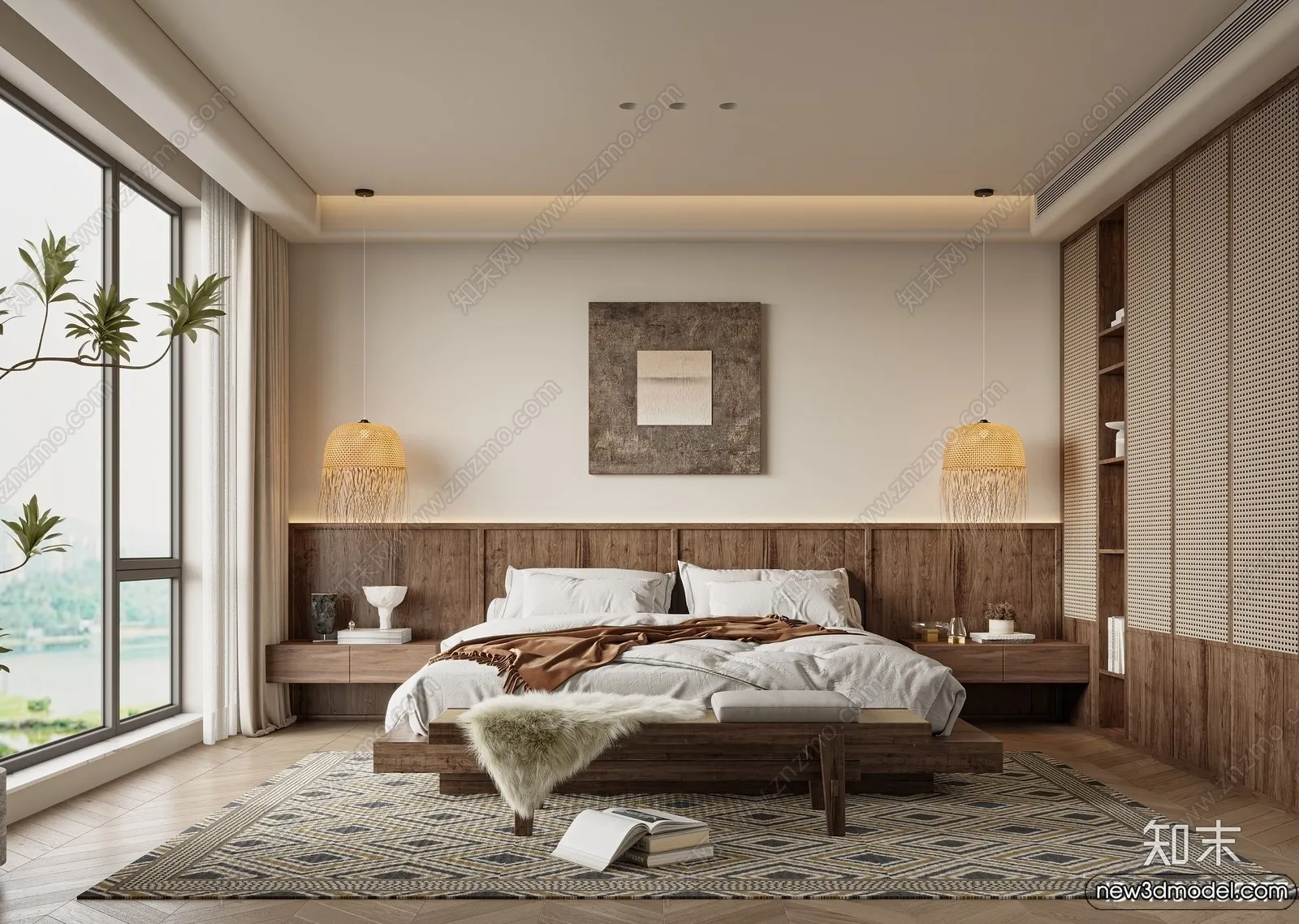 Bedroom - 3D Interior Scenes - Modern Style - 3D Models - 172