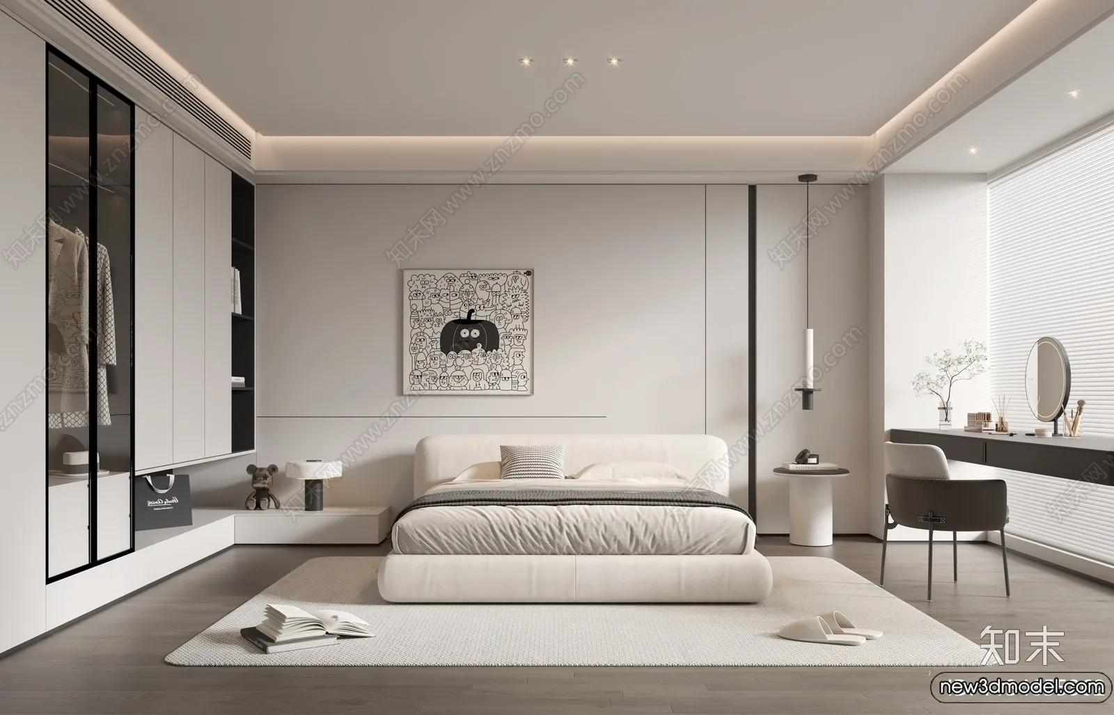 Bedroom - 3D Interior Scenes - Modern Style - 3D Models - 175